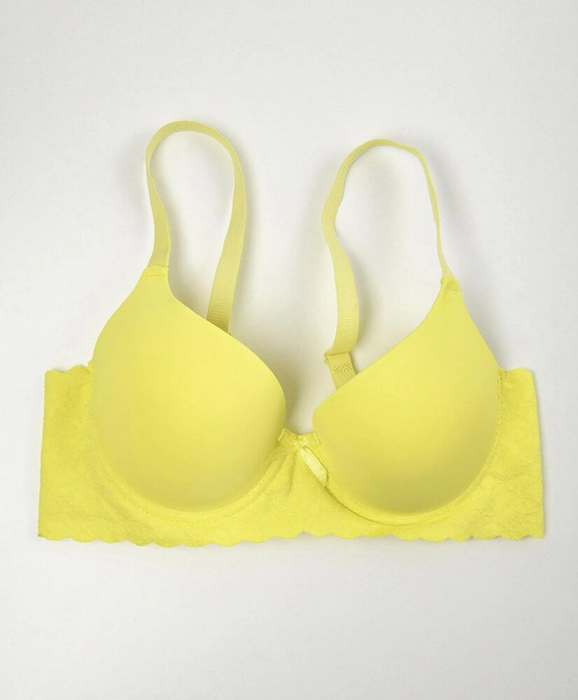 Sostén mujer push up encaje ancho colores