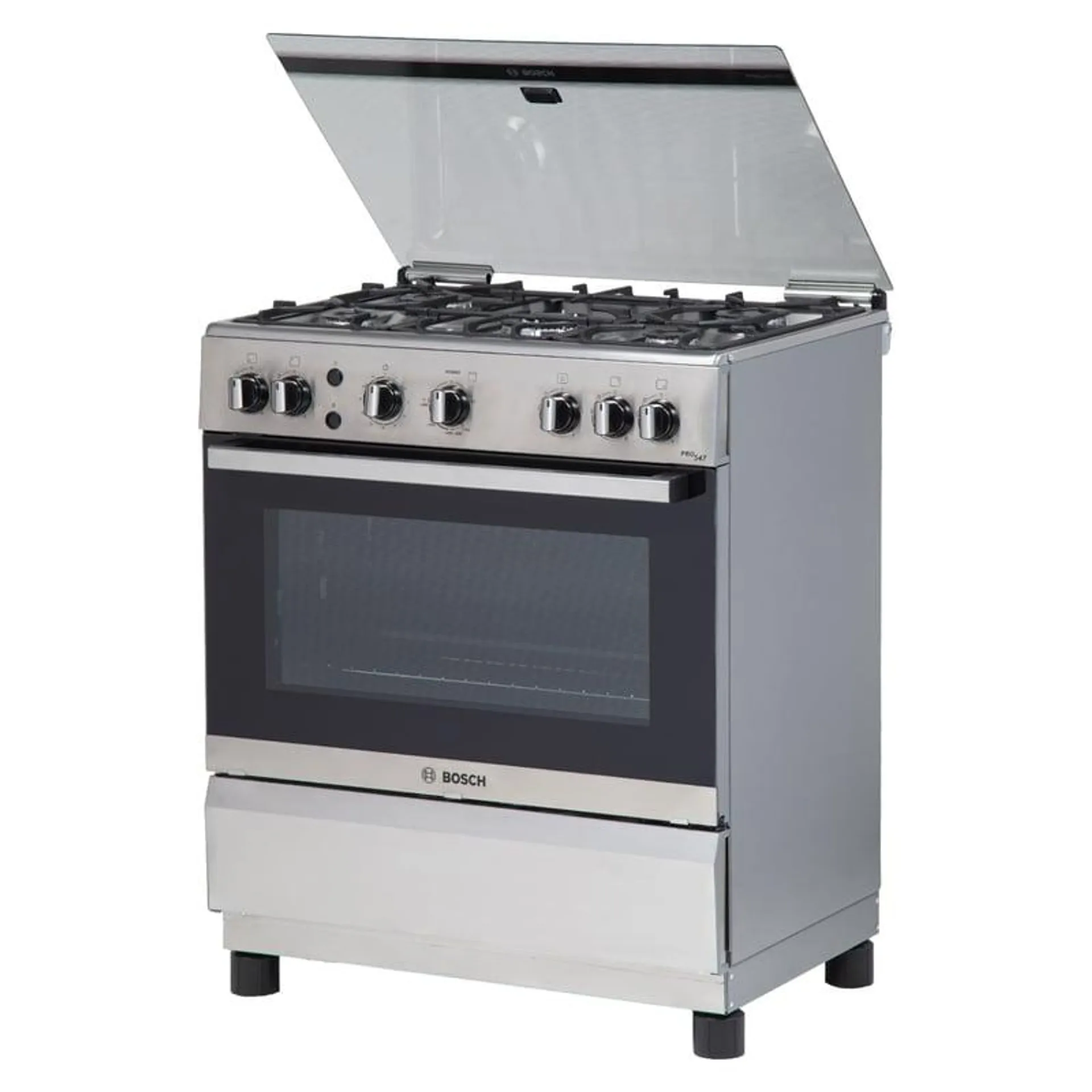 Cocinas a Gas 5 Quemadores Horno de 845 Lt con Grill Eléctrica HSK44I26SE Bosch