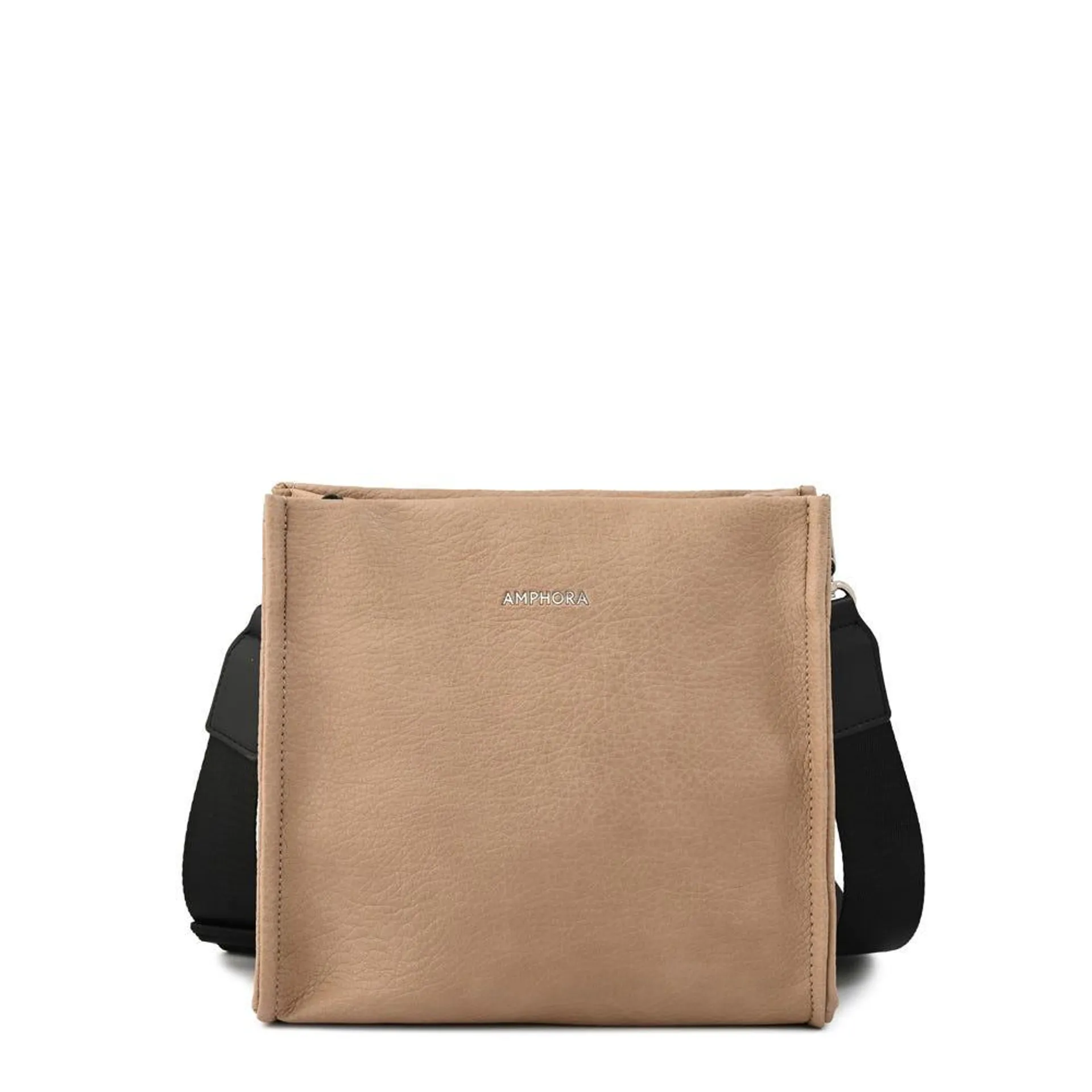 Cartera bandolera mediana zèbre taupe