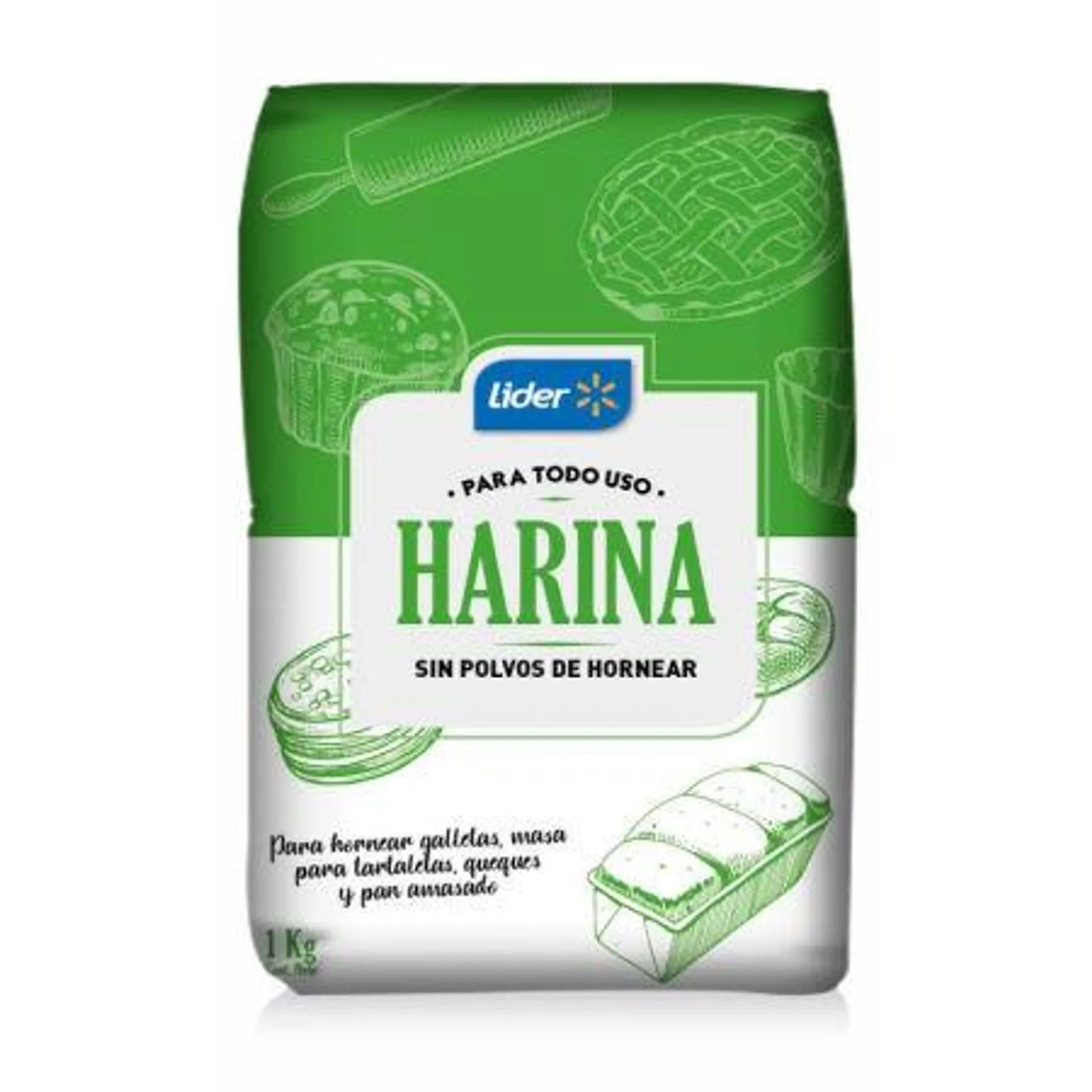 Lider - Harina Sin Polvos De Hornear, 1 kg