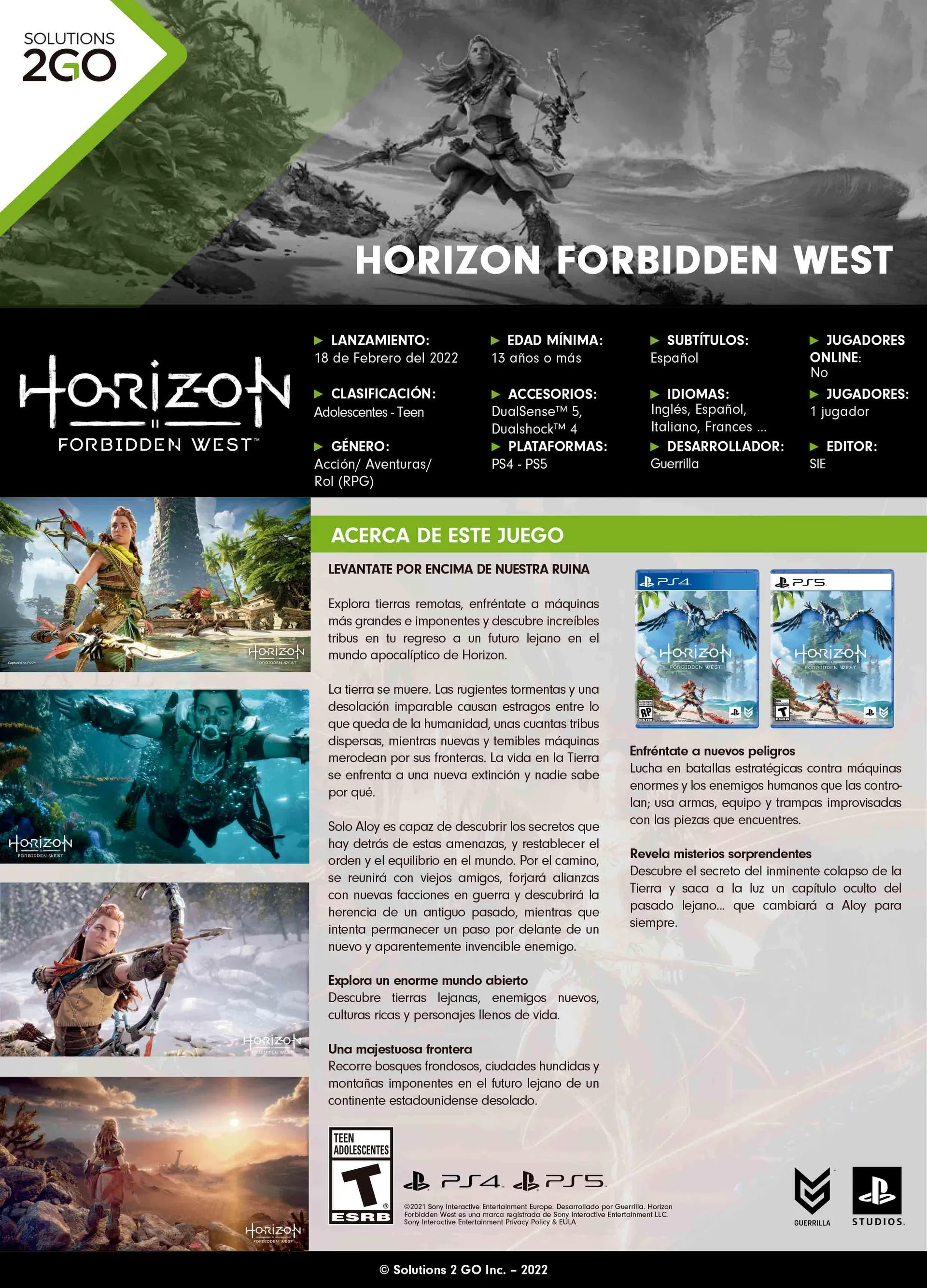 Videojuego Horizon Forbidden West Ps4