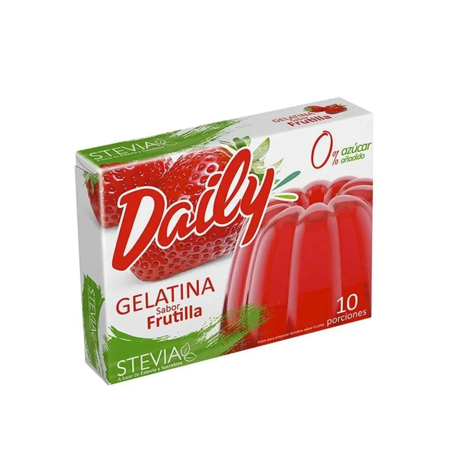 Gelatina frutilla stevia