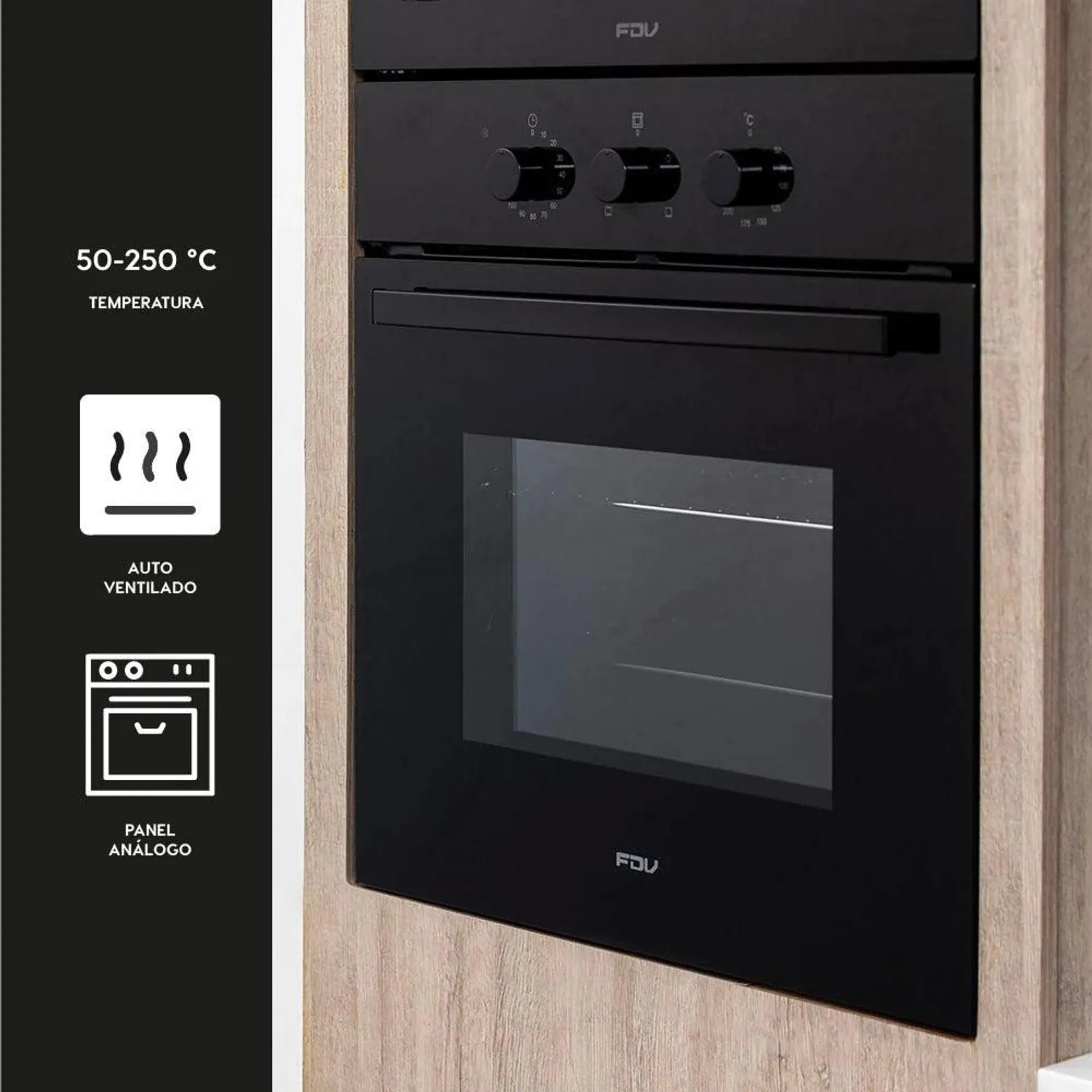 Horno Empotrado Design Black 57 Lts FDV