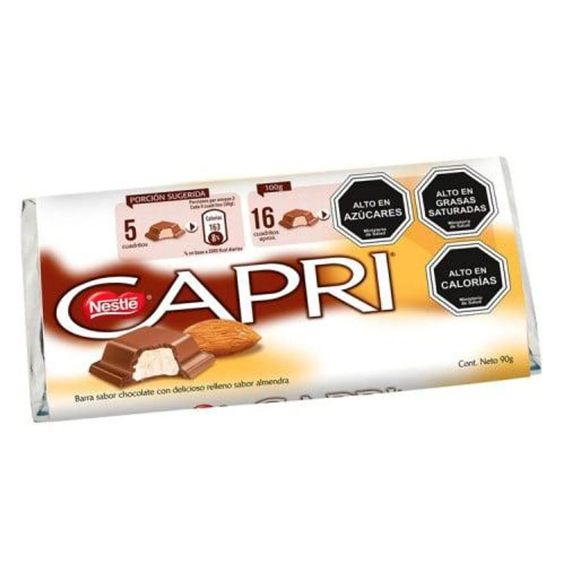 Chocolate Capri Almendra 90 Grs