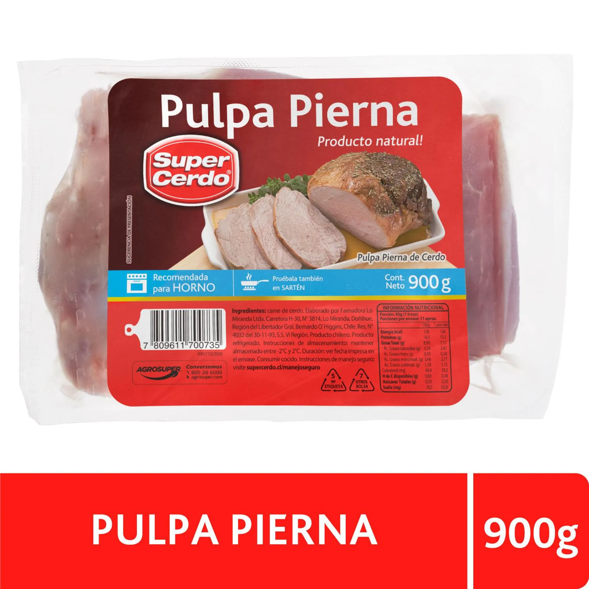 Pulpa Super Cerdo 900 g