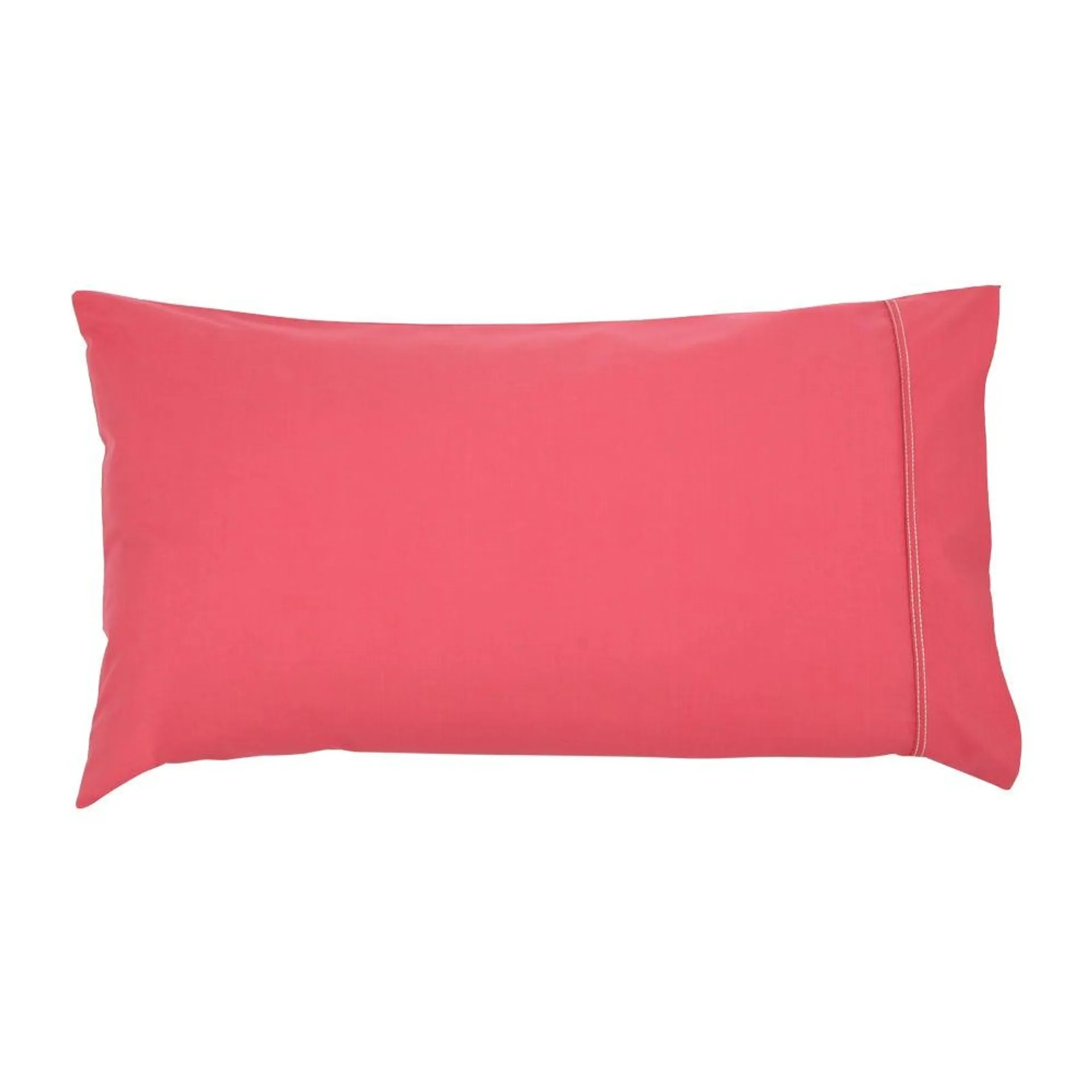 Funda de almohada 144 hilos color liso rojo 50 X 90 cm