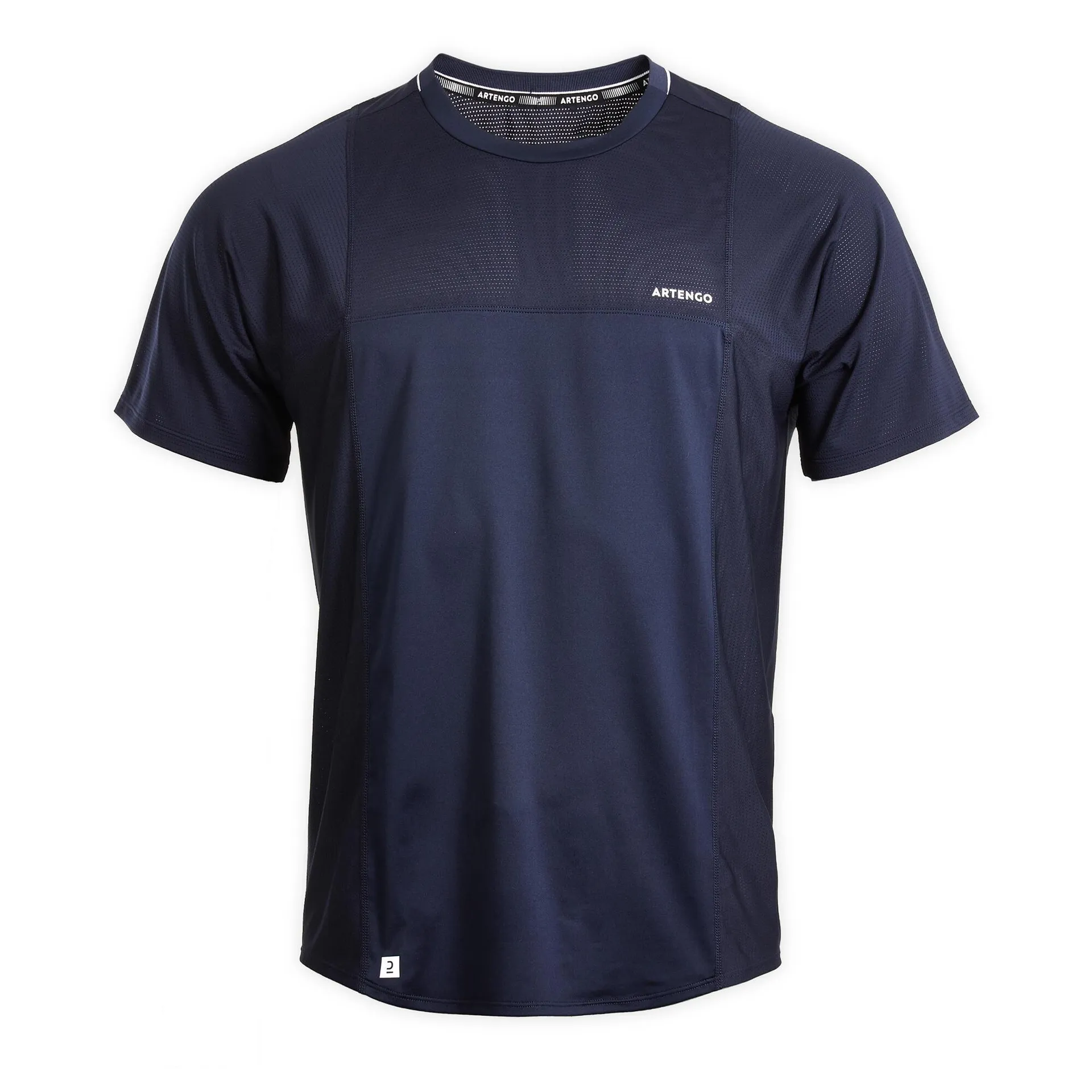 POLERA DE TENIS MANGA CORTA HOMBRE ARTENGO DRY MARINO GAËL MONFILS