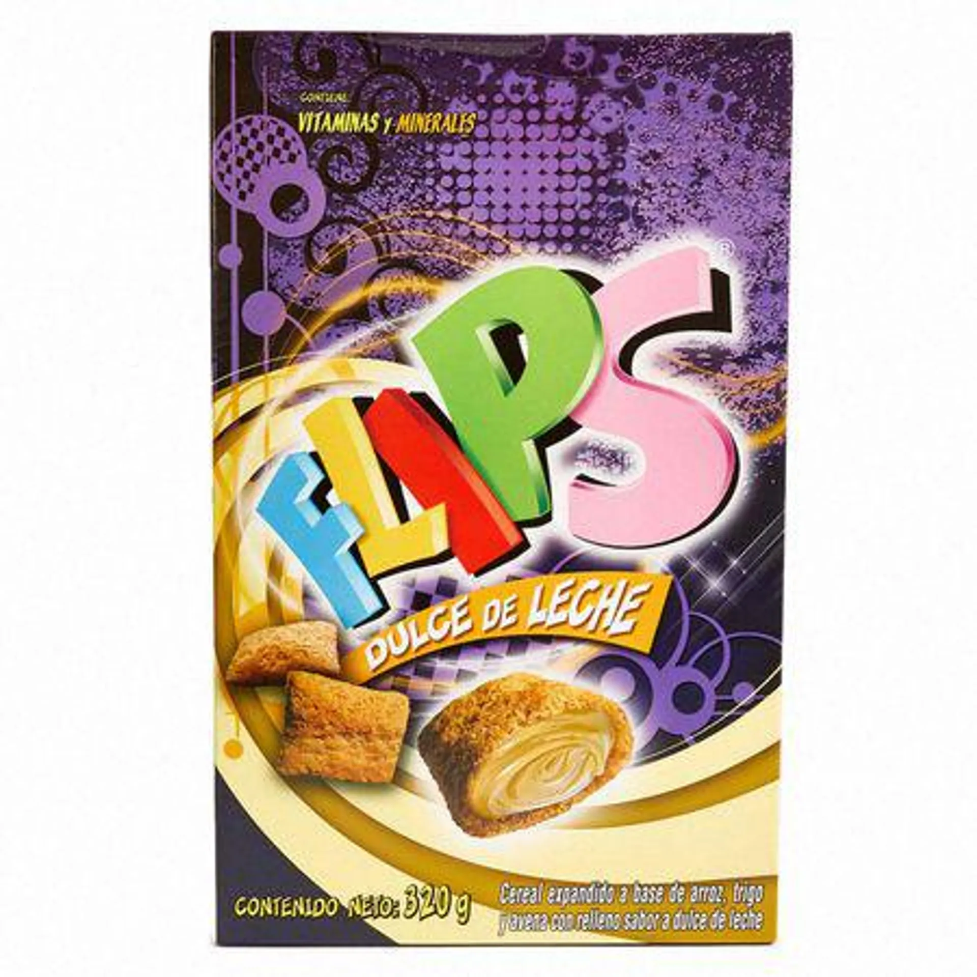 Cereales Flips Relleno Dulce de Leche 320 g