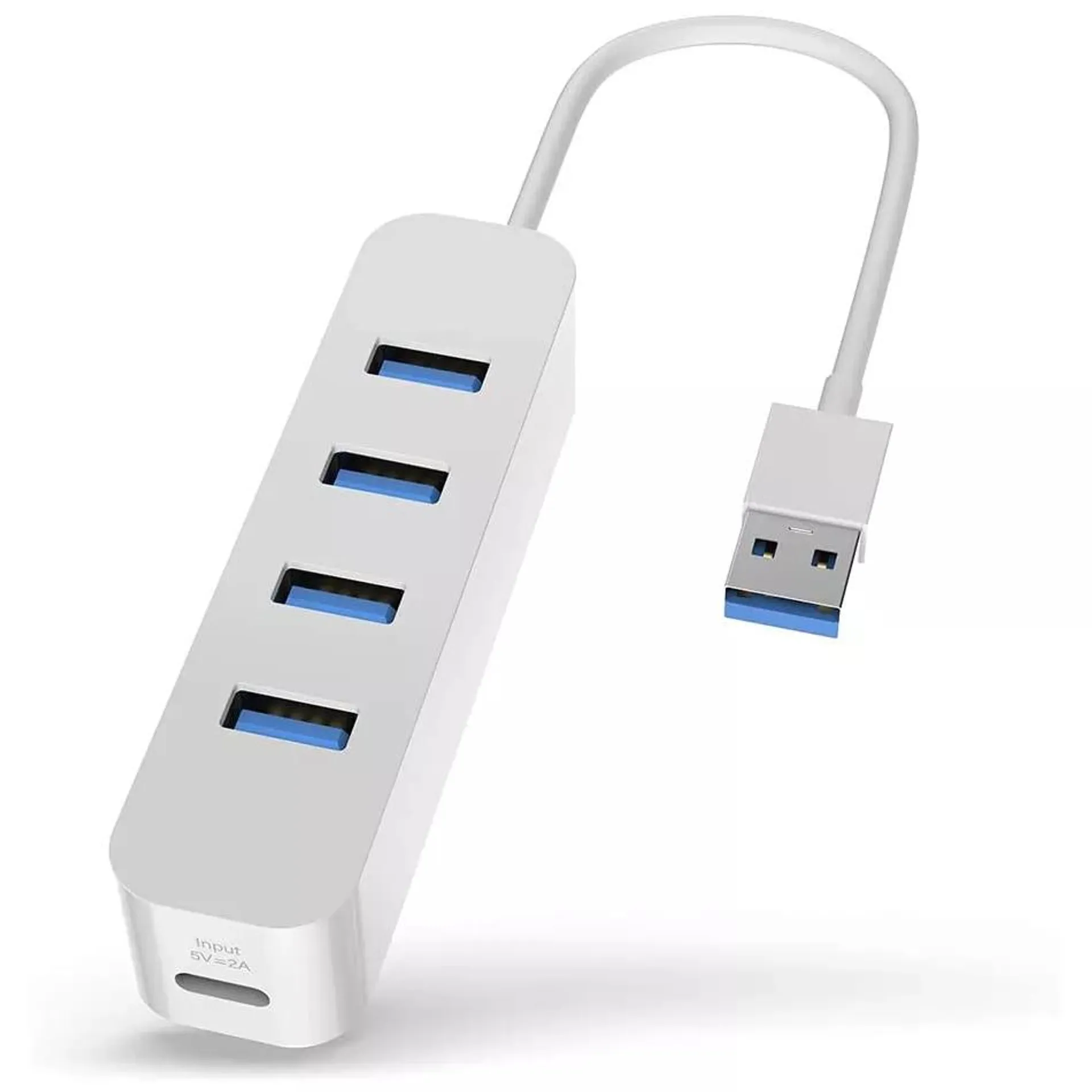 HUB USB 3.0 4 Puertos. 5Gbps USB Splitter para Laptop, Macbook, MacPro, Mac Mini, iMac, Surface Pro, XPS,PC, Flash drive, Mobile hdd, Blanco pn: B08J7SFMRH