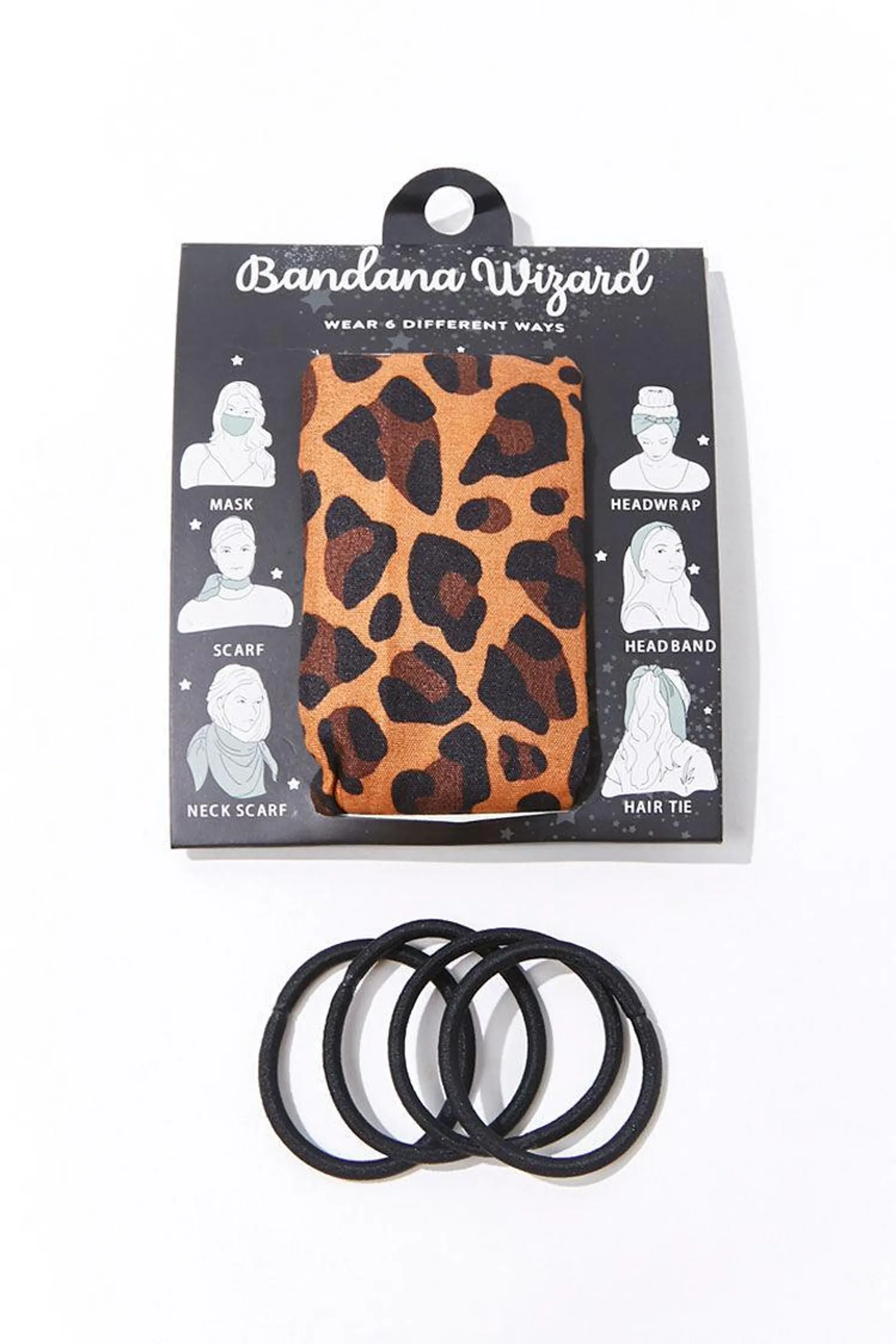 Leopard Print Bandana Wizard - Brown/Multi
