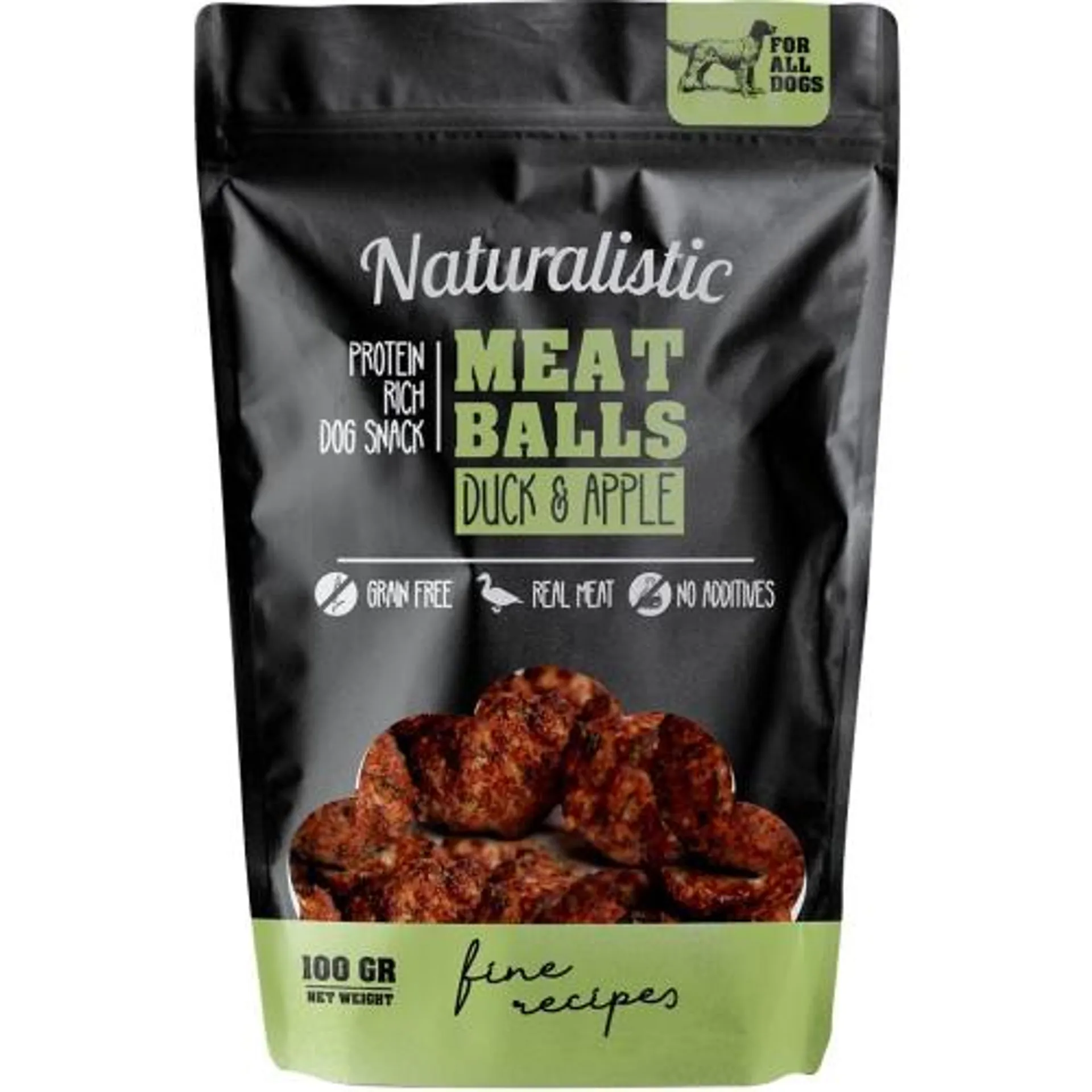 NATURALISTIC MEAT BALLS PATO Y MANZANA 100 GR