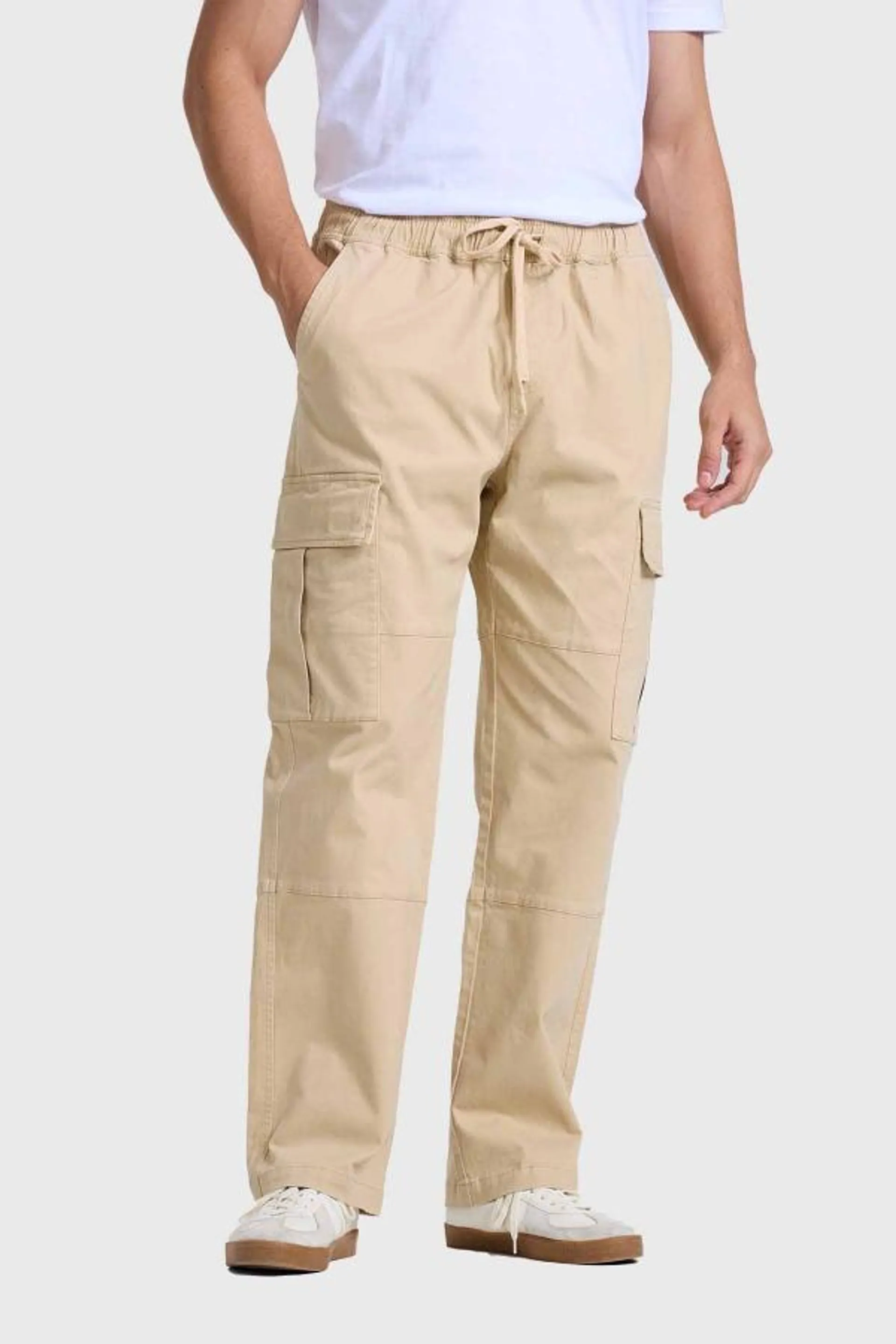 PantalÓn hombre cargo beige i