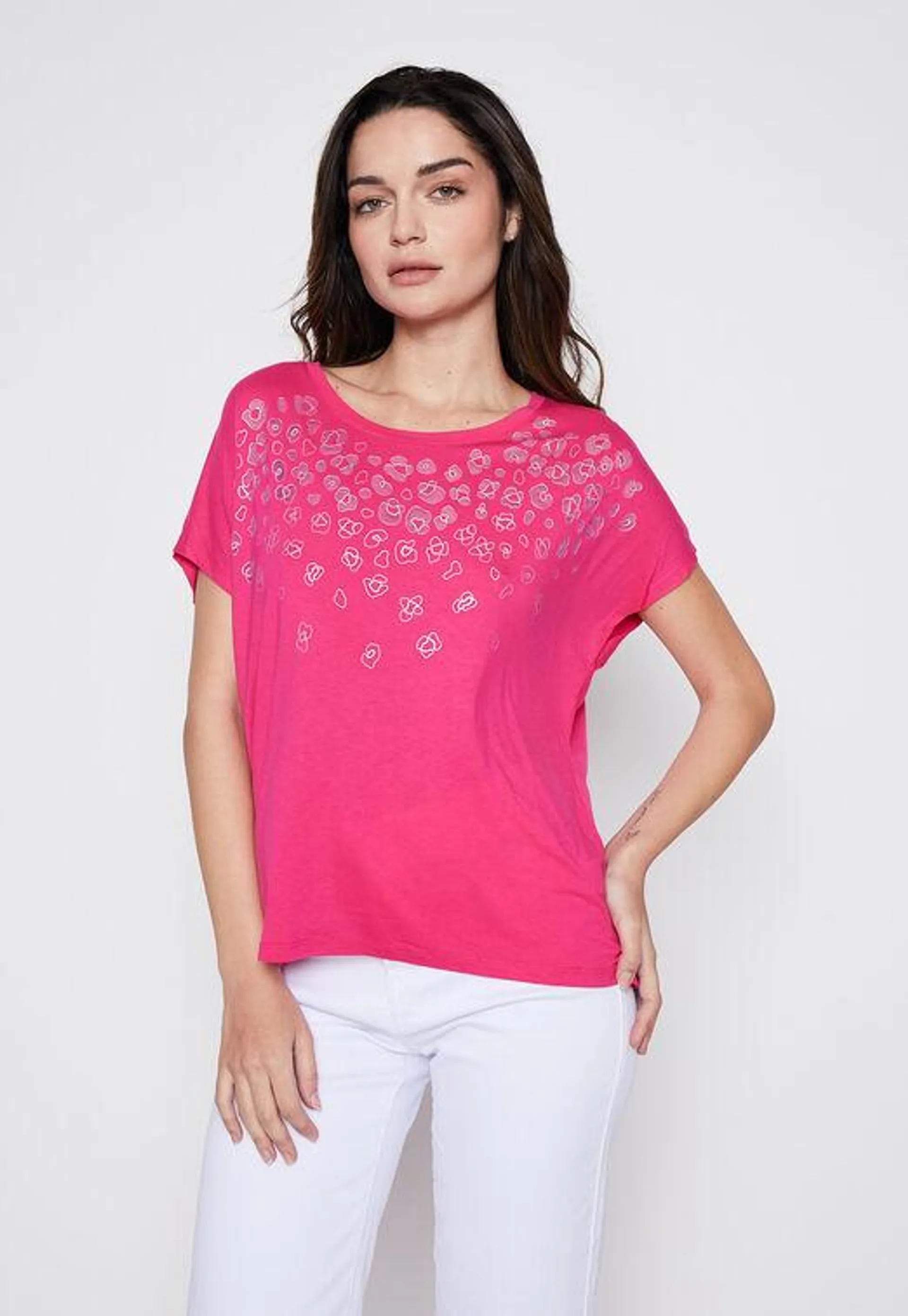 Polera Mujer Fucsia Silver Family Shop