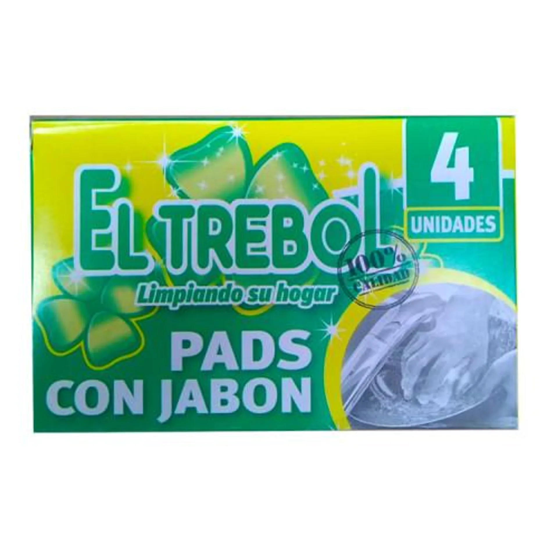 El Trebol Pads Con Jabón 4 unid Caja