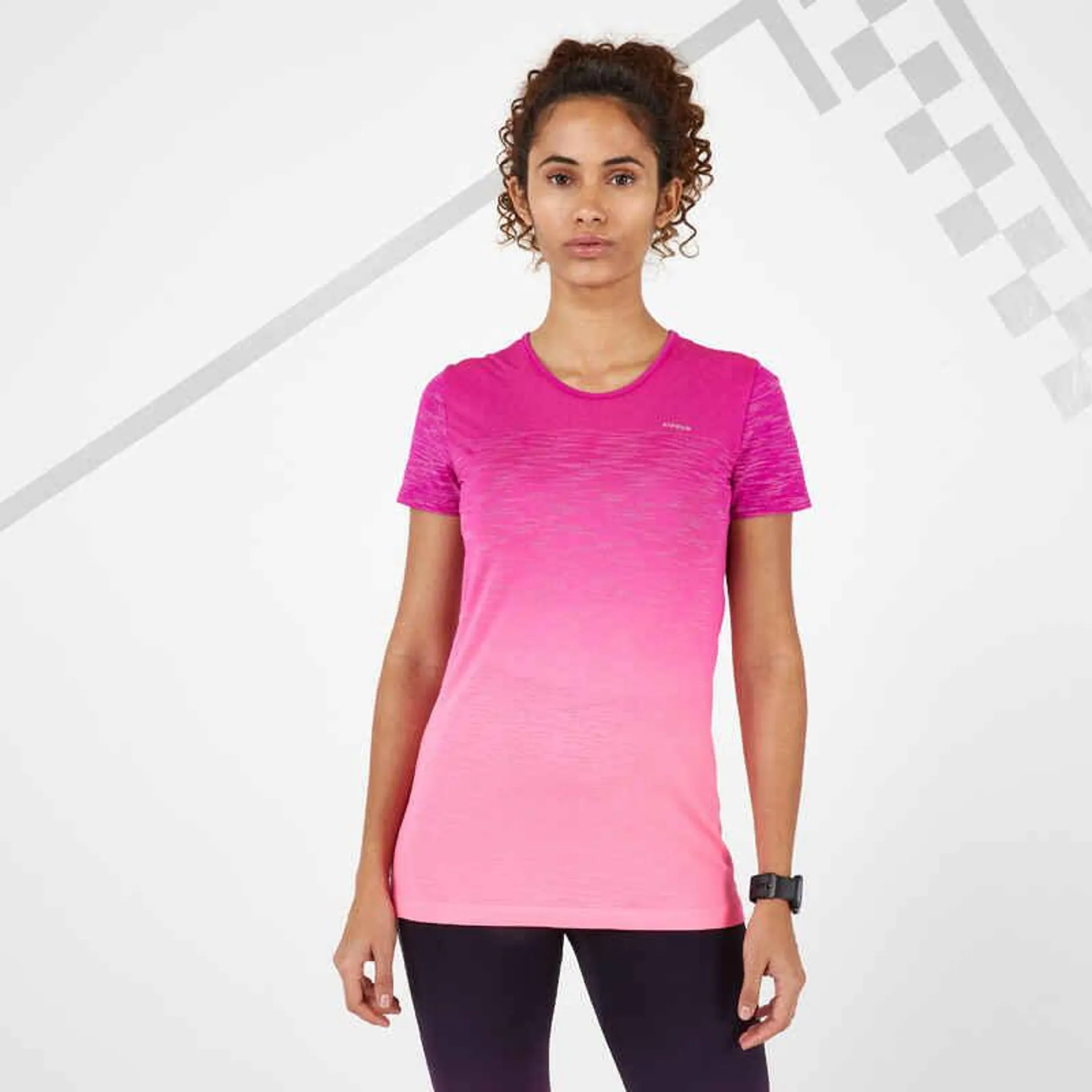 POLERA RUNNING MUJER TRANSPIRABLE ROJO