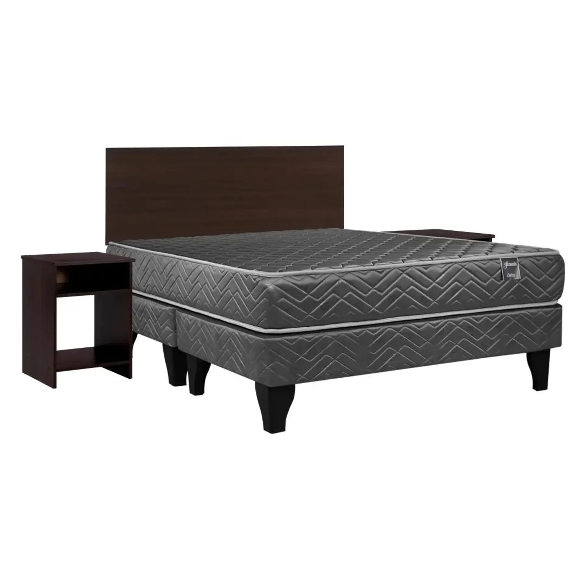 Cama Europea Génesis 2 Plazas Base Dividida + Set Cádiz