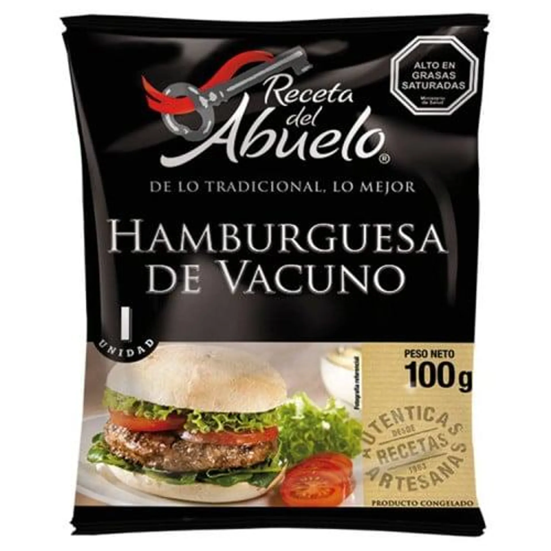 Hamburguesa Vacuno Receta del Abuelo 100 Gr