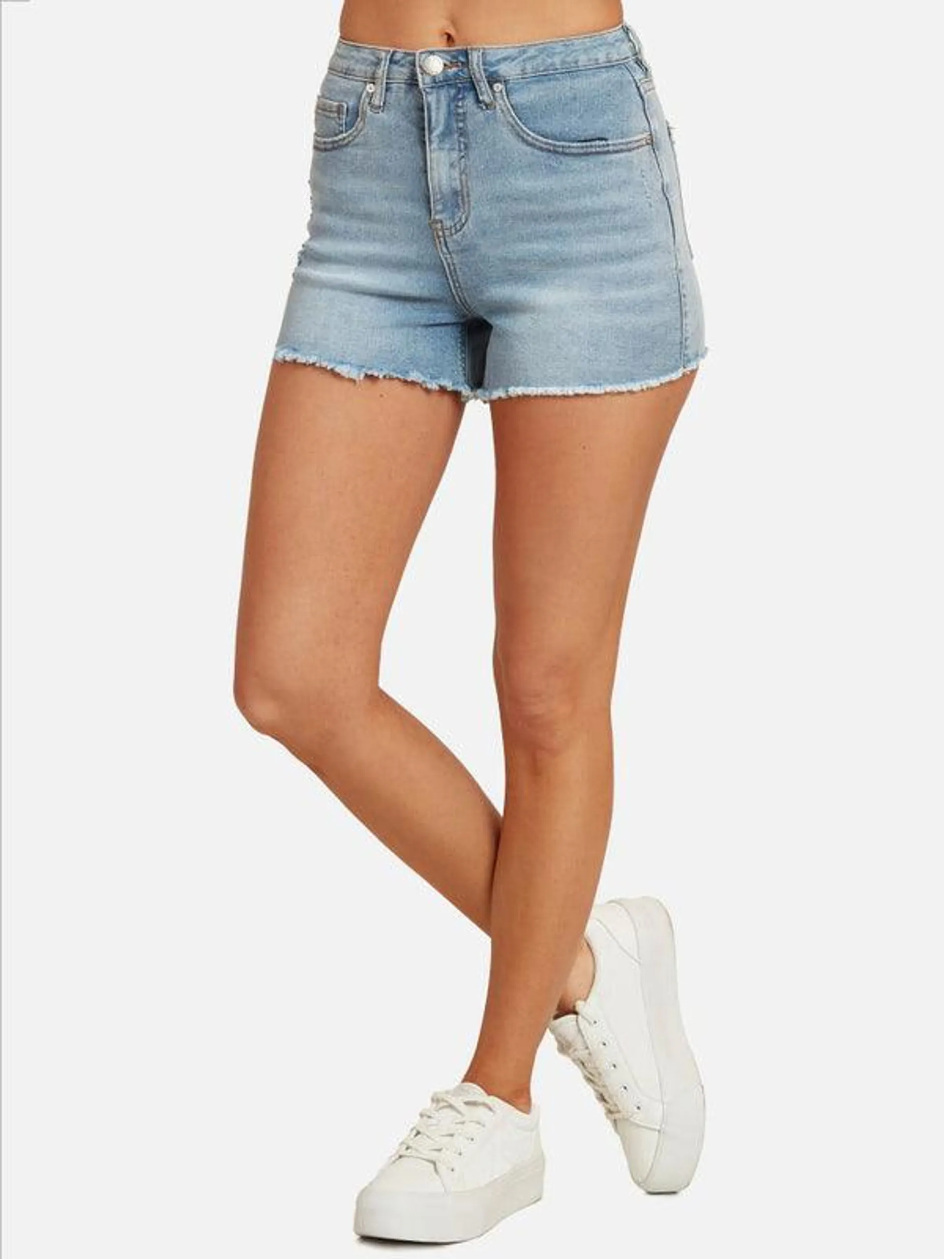 SHORT JEANS BLUE RIPPLES