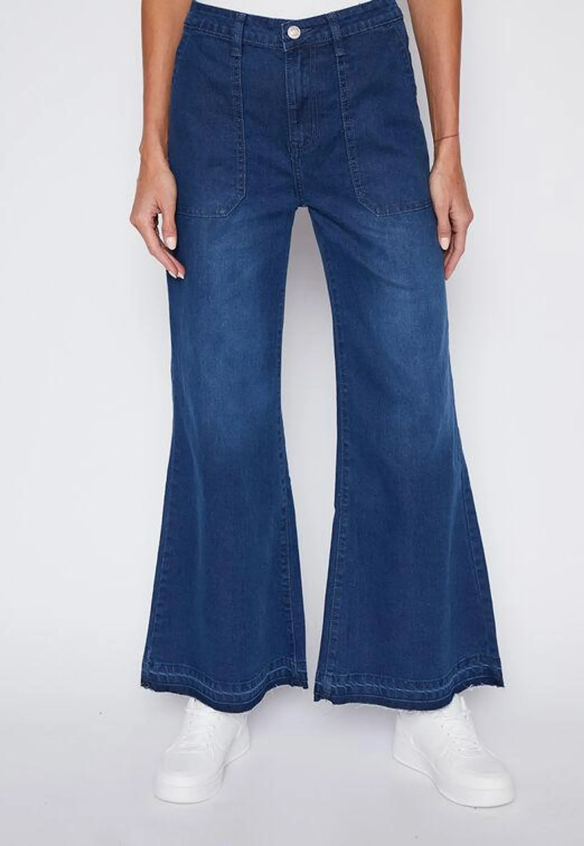 Jeans Mujer Azul Wide Leg Family Shop