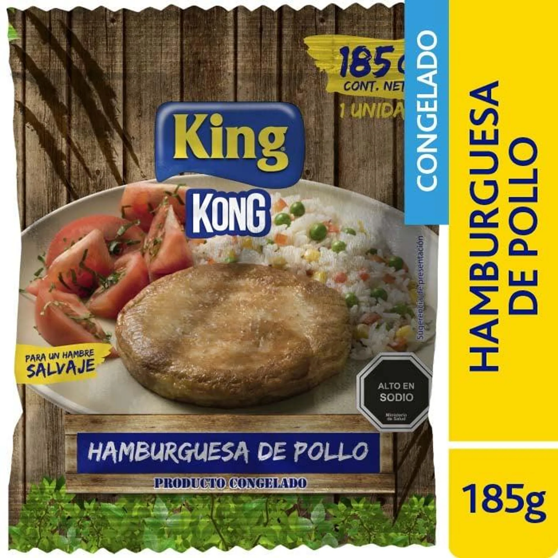 Hamburguesa Pollo K/Kong 185 Gr
