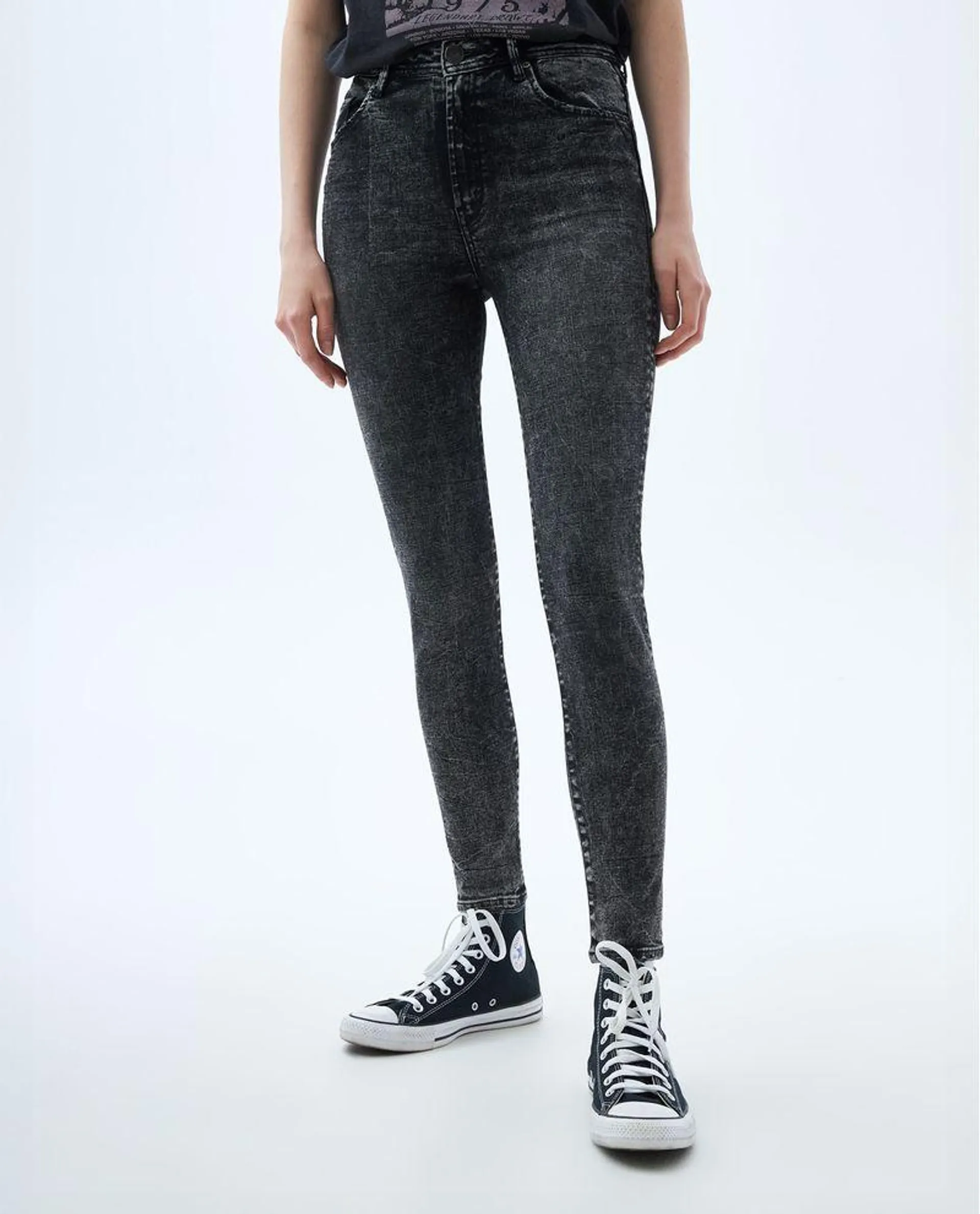 Jean Skinny negro para mujer