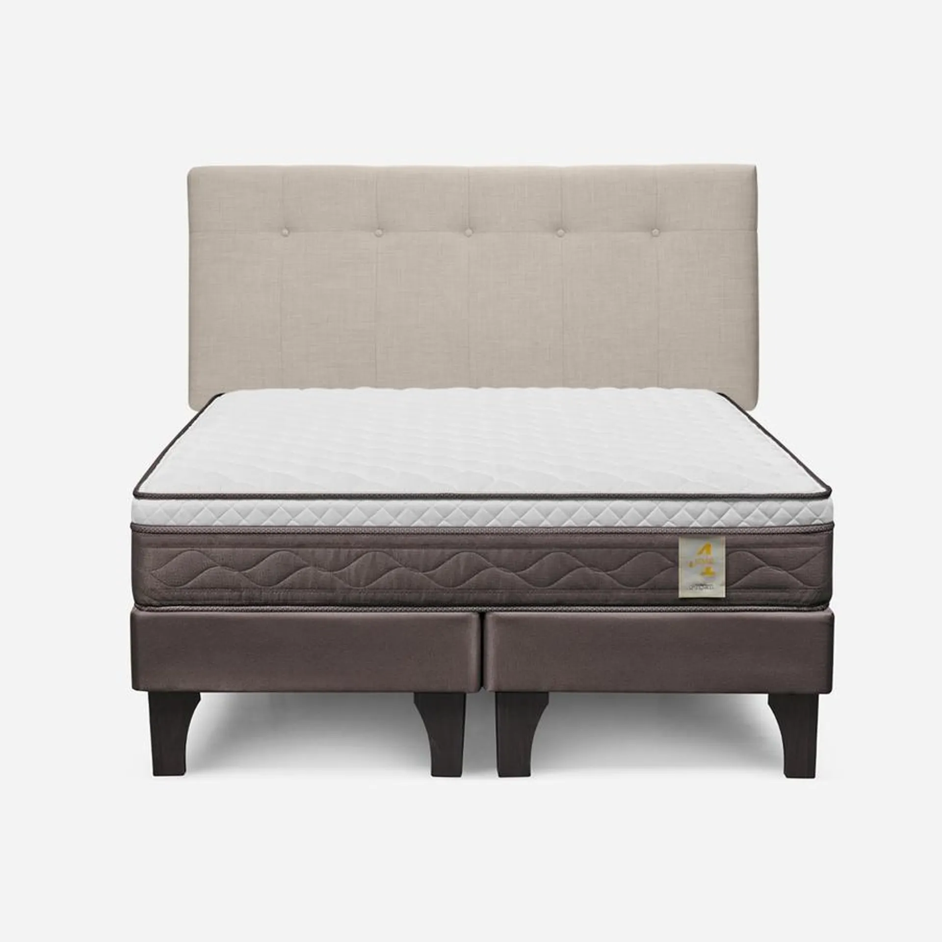 Cama New Style 4 Plus 2 Plazas + Respaldo New Bennet