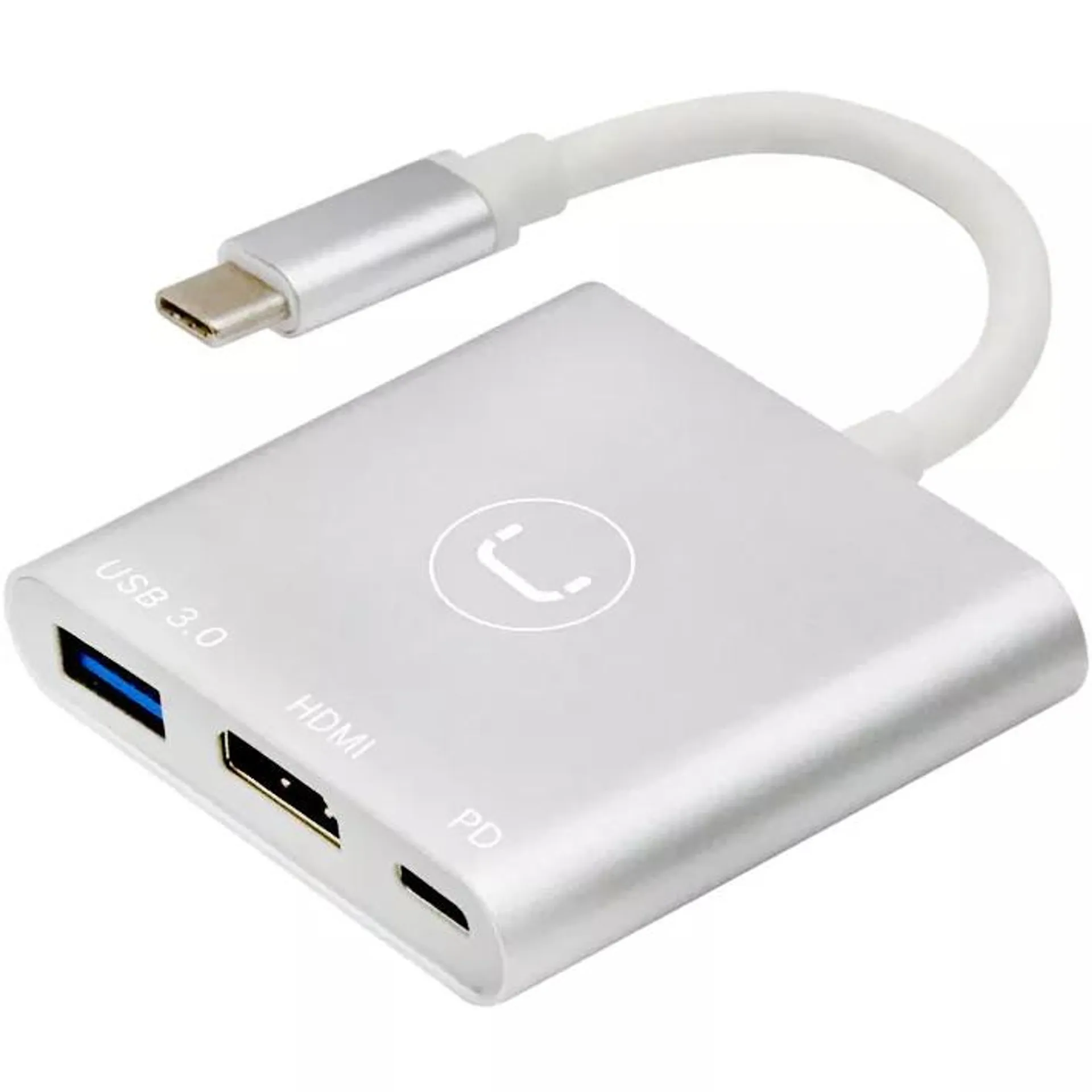 Hub USB Tipo C 3 en 1 HDMI 4K USB 3.0 Y Puerto de suministro de energía (PD) - HB1101SV