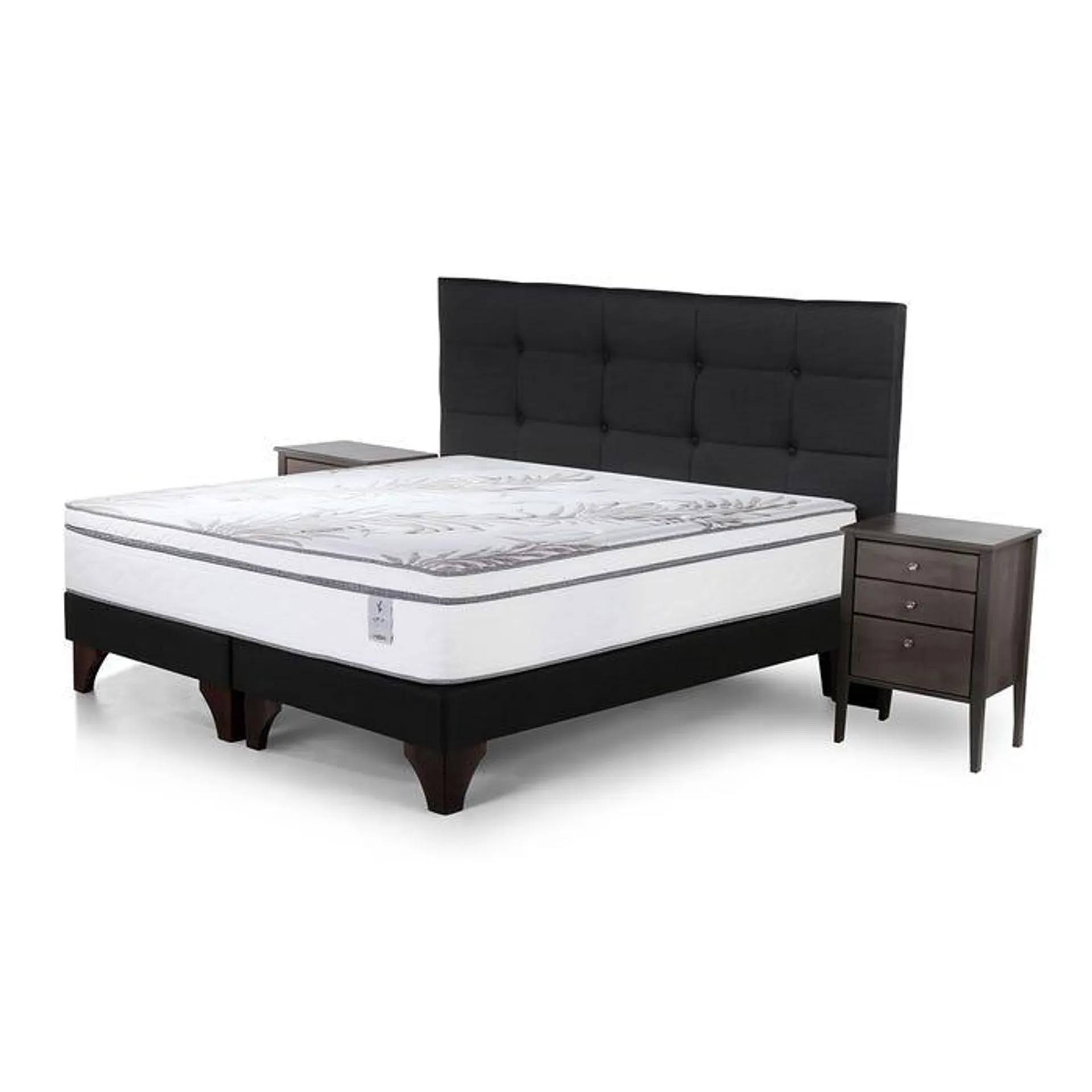 Cama Neo Plus King + Muebles Issey