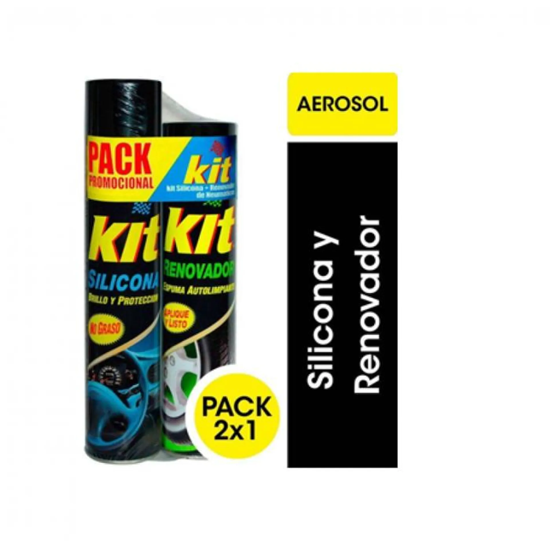 KIT SILICONA +RENOVADOR DE GOMAS AEROSOL