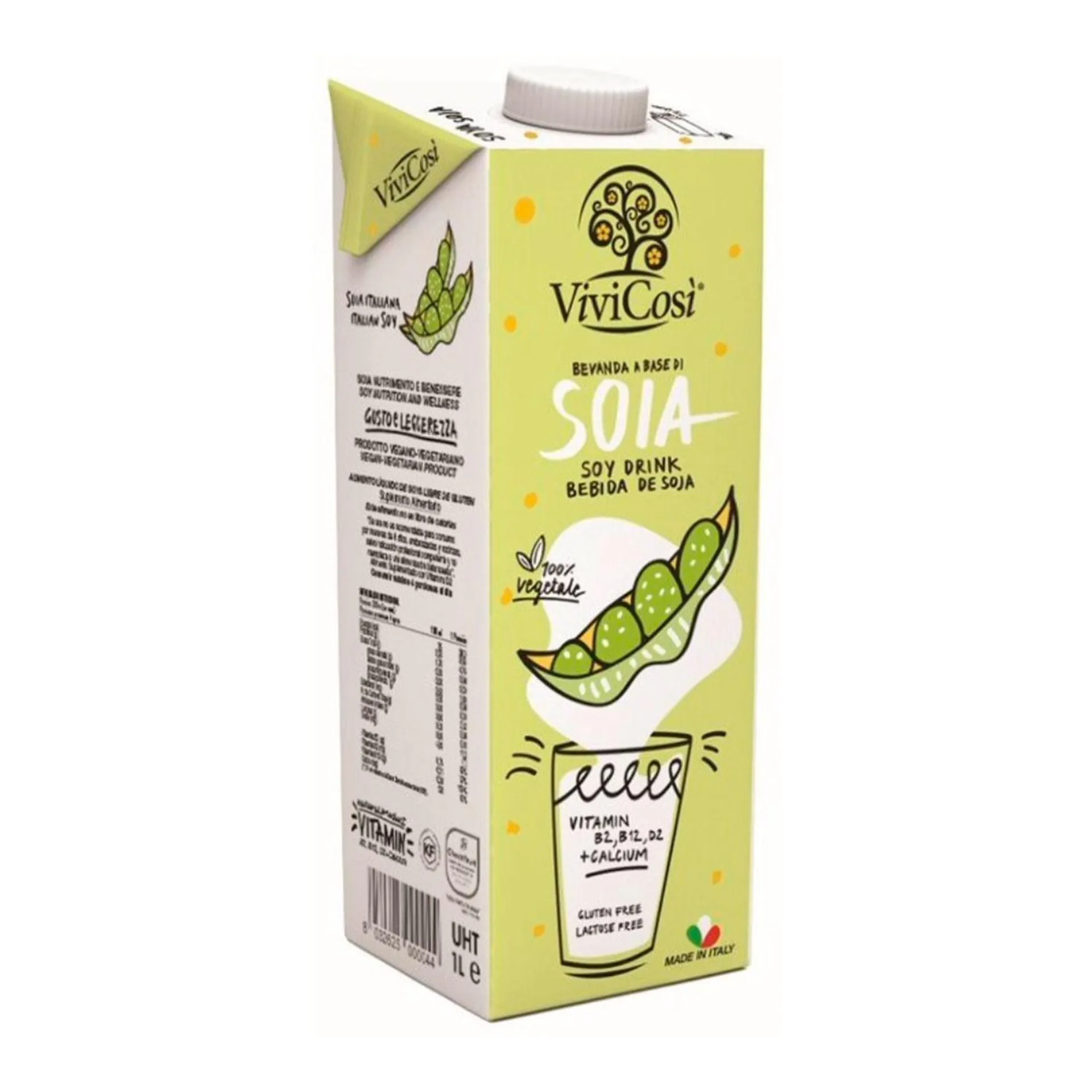 Bebida de soya sin gluten 1 L