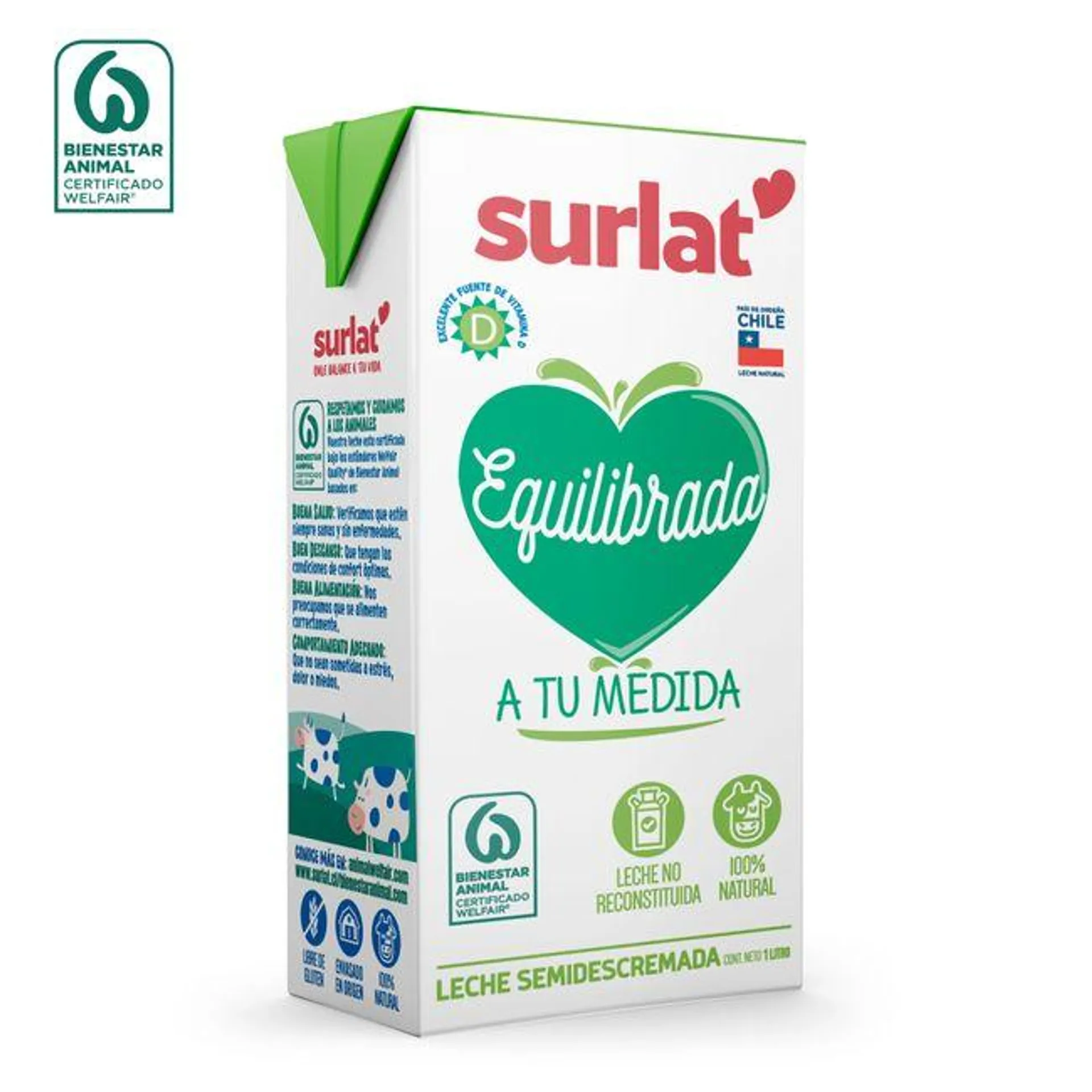 Leche Surlat Semidescremada 1 L