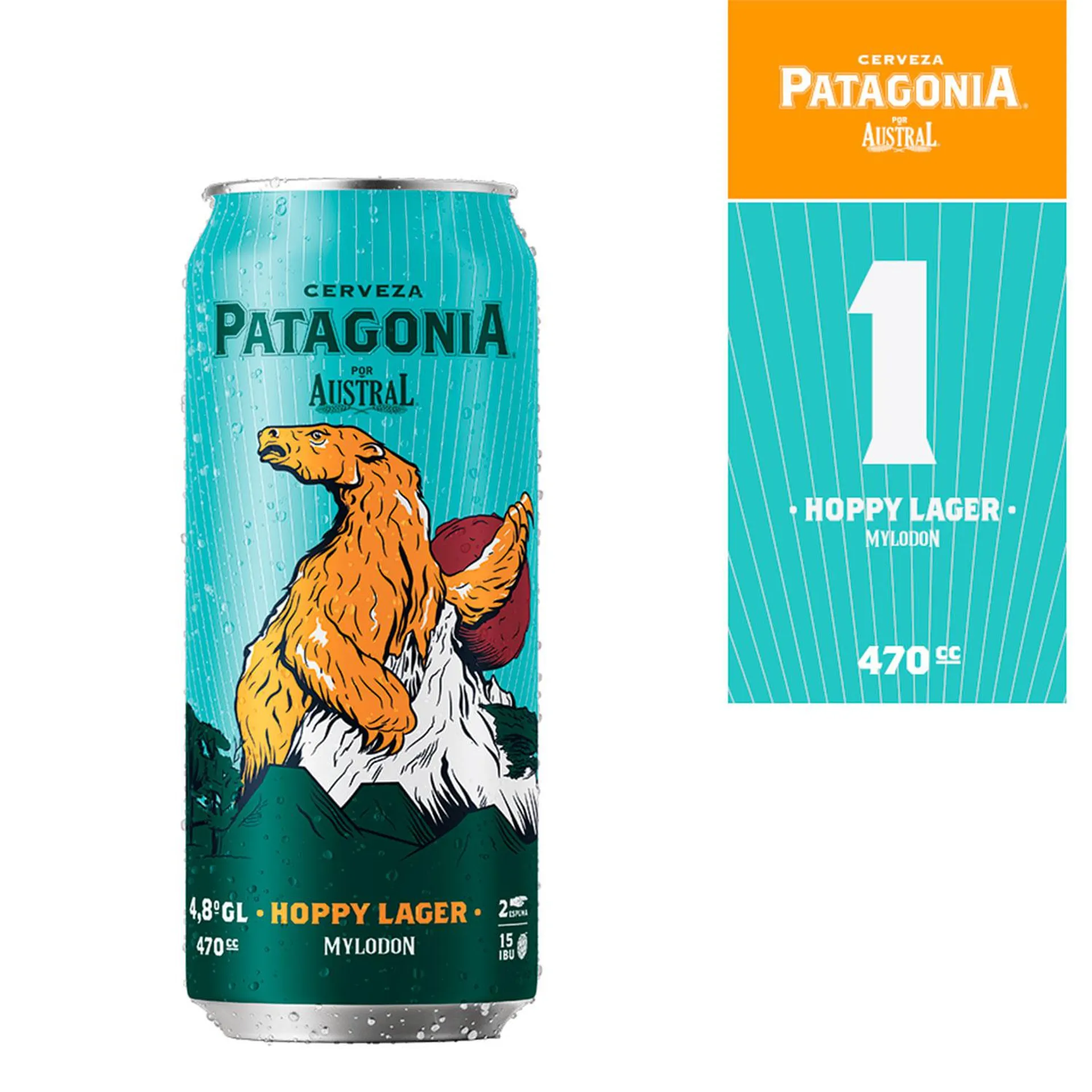 Cerveza Patagonia Hoppy Lager lata 470 cc