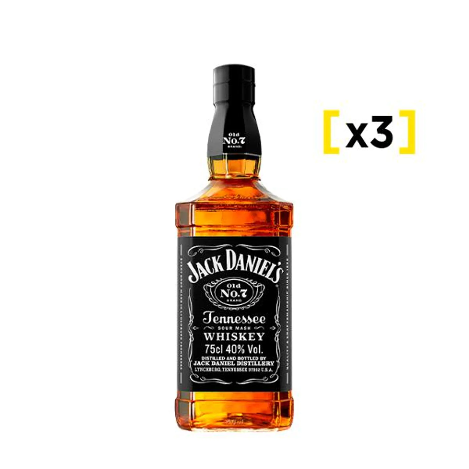 Whiskey Jack Daniels N°7 750 CC x3