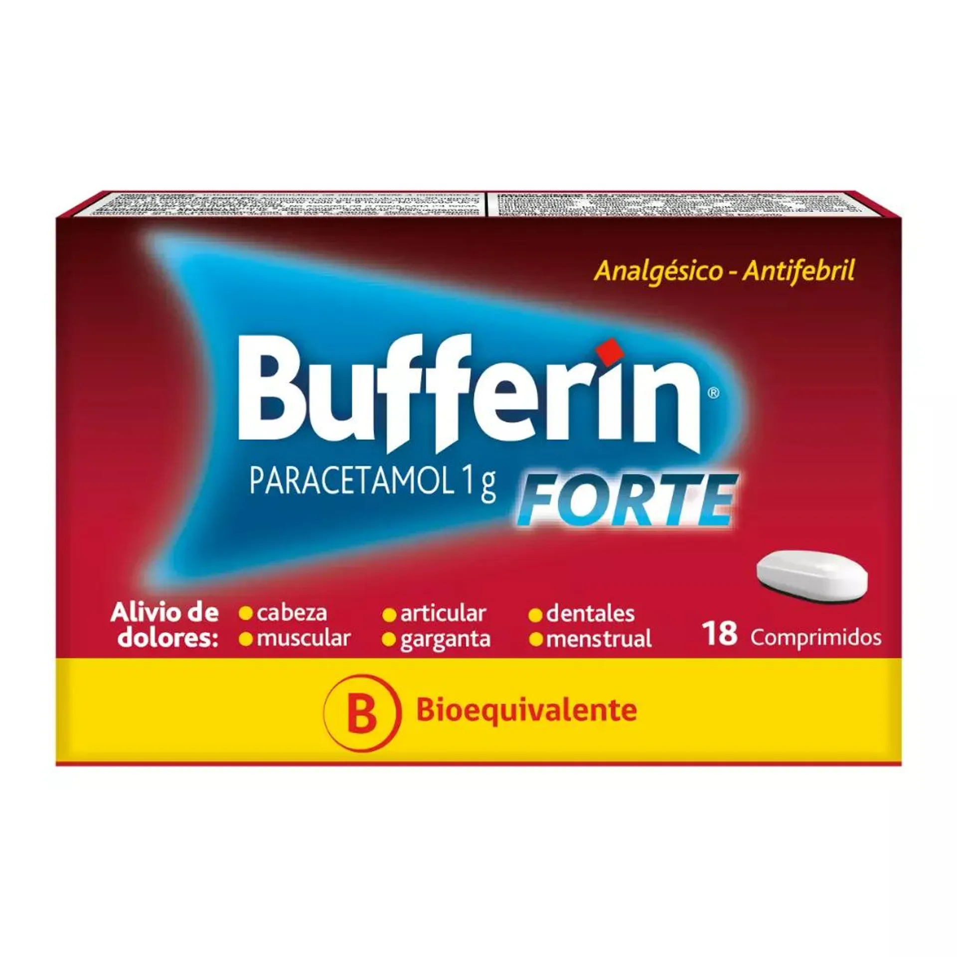 Bufferin (B) Forte Paracetamol 1g 18 Comprimidos