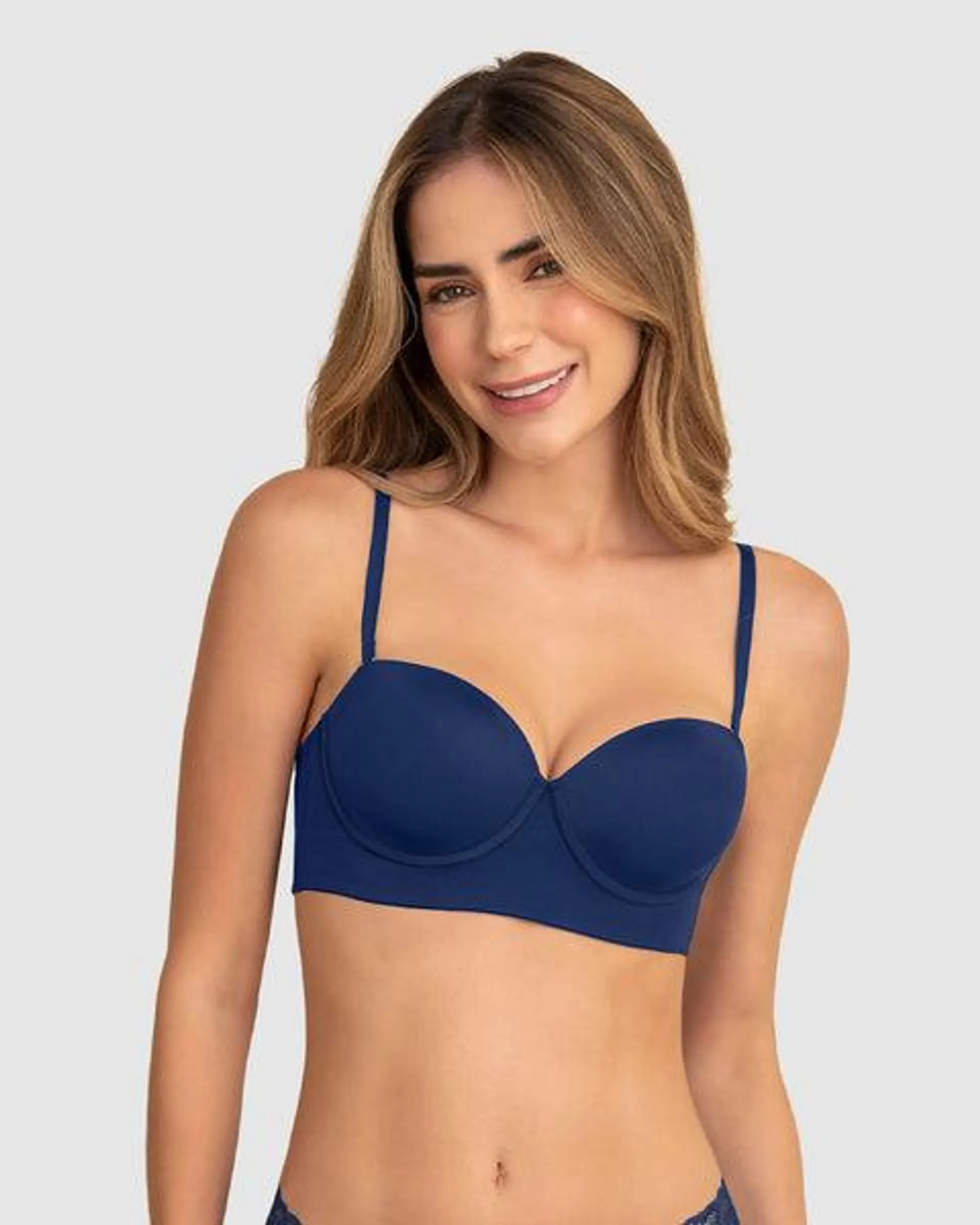 Sostén strapless de realce suave