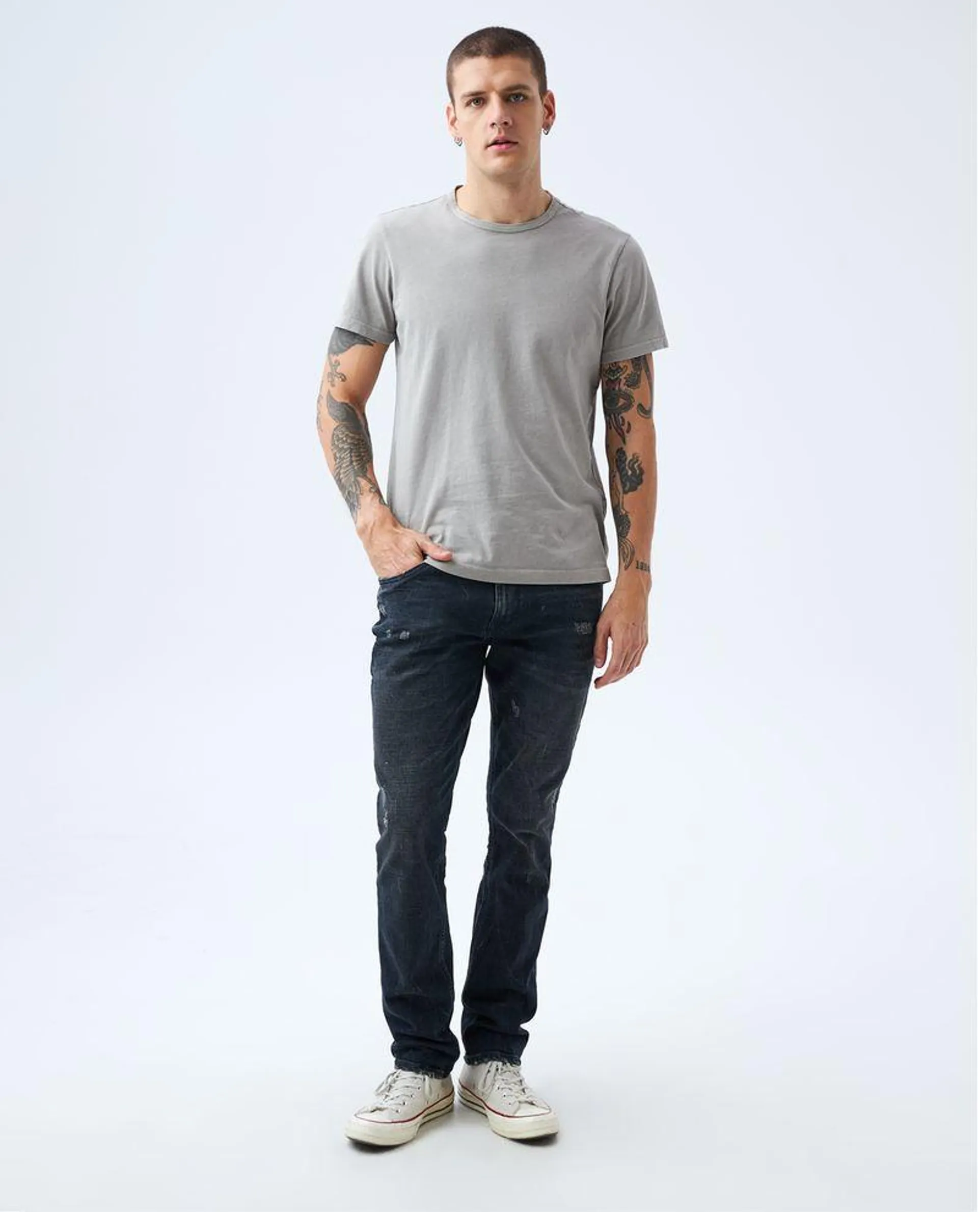 Jean Slim con desgastes para hombre