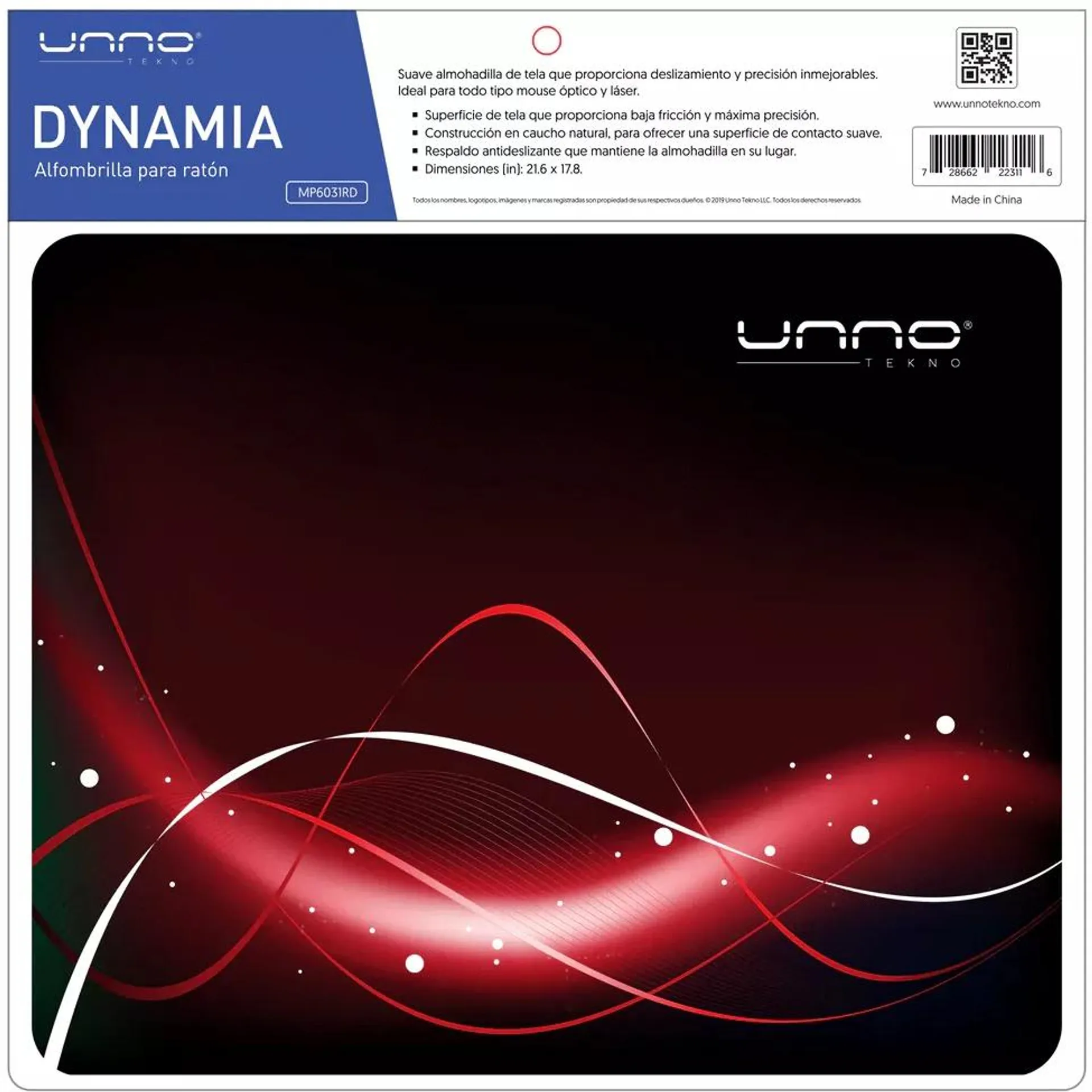 Mouse Pad con diseño Dynamia Unno Red - MP6031RD