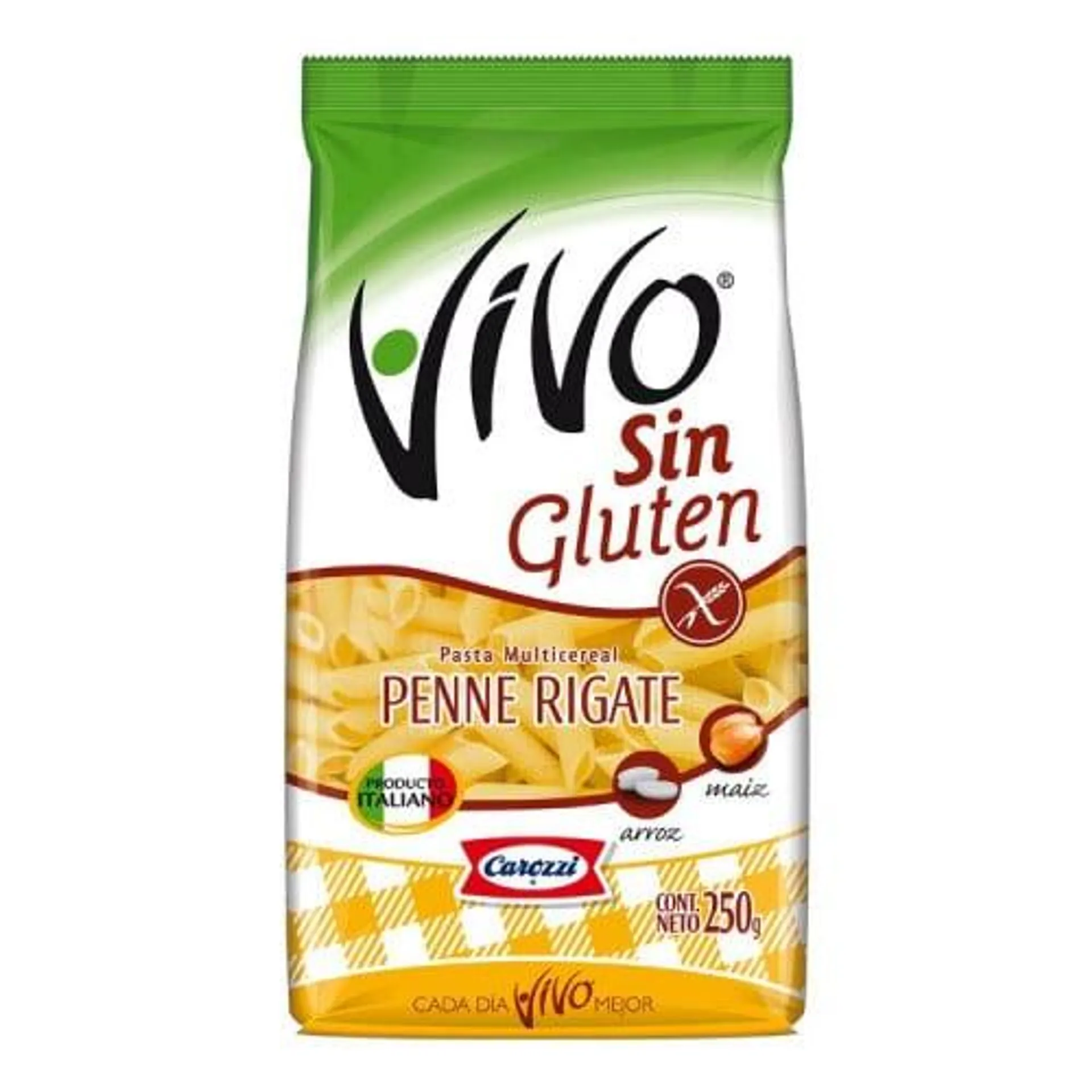 Fideos Vivo Rigatti S/Gluten 250 Grs