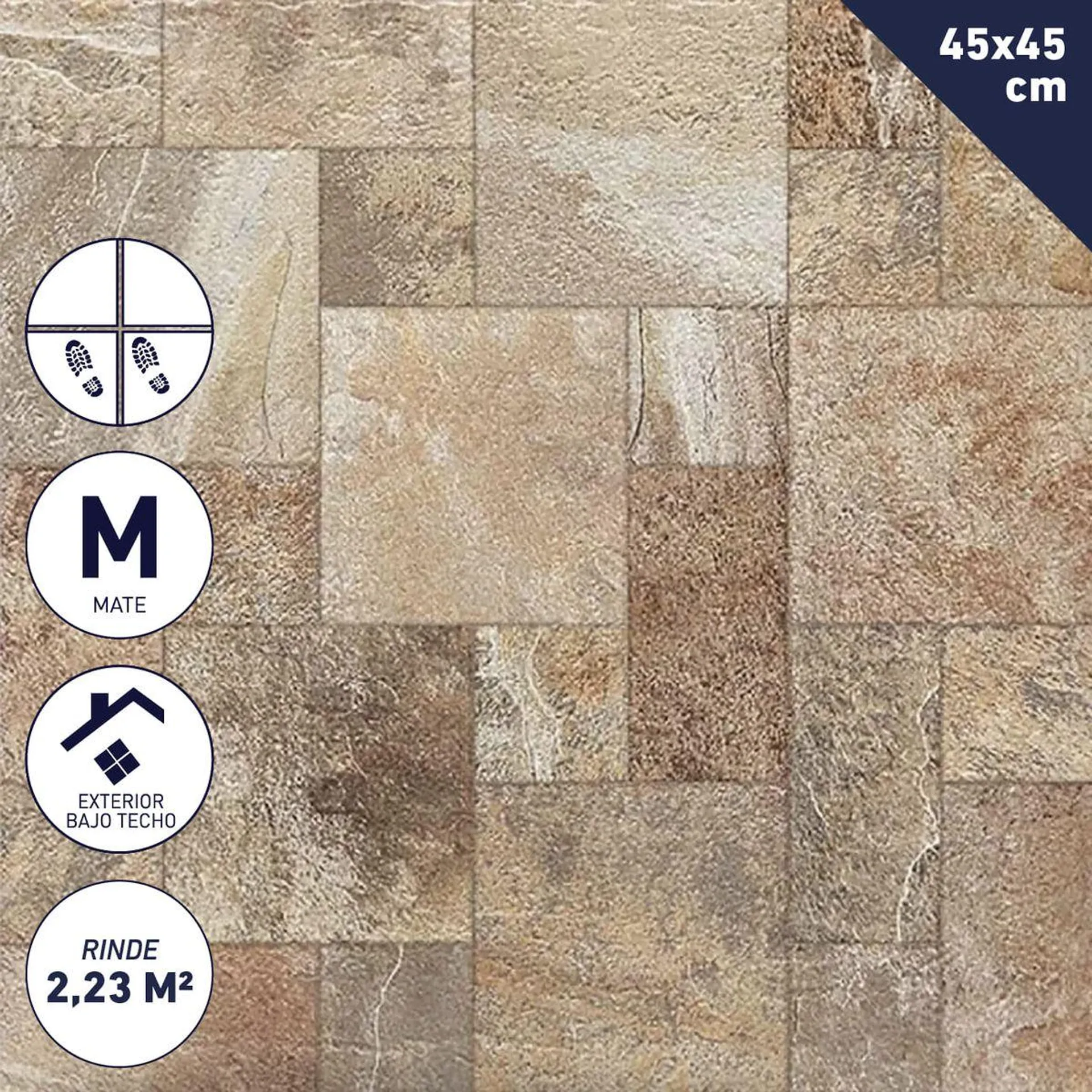 Cerámica Piso 45 x 45 cm 2,23 m2 Candall Beige