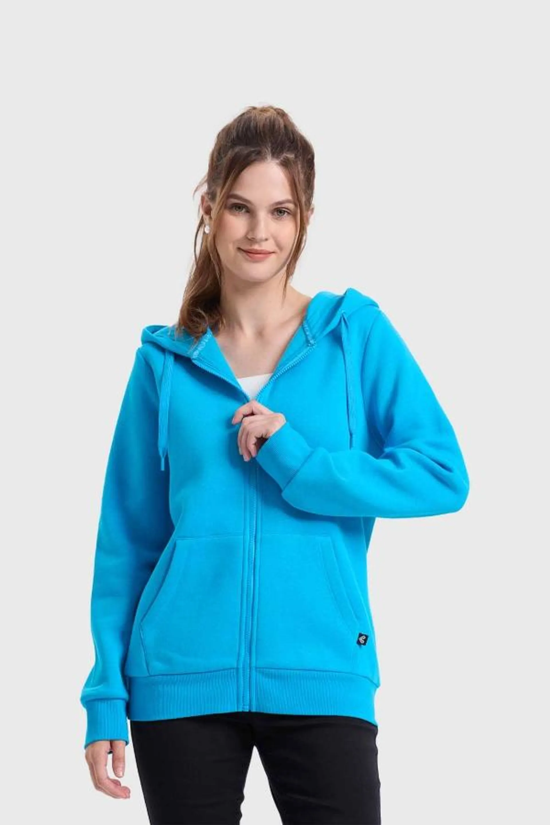 PolerÓn mujer hoodie azul claro