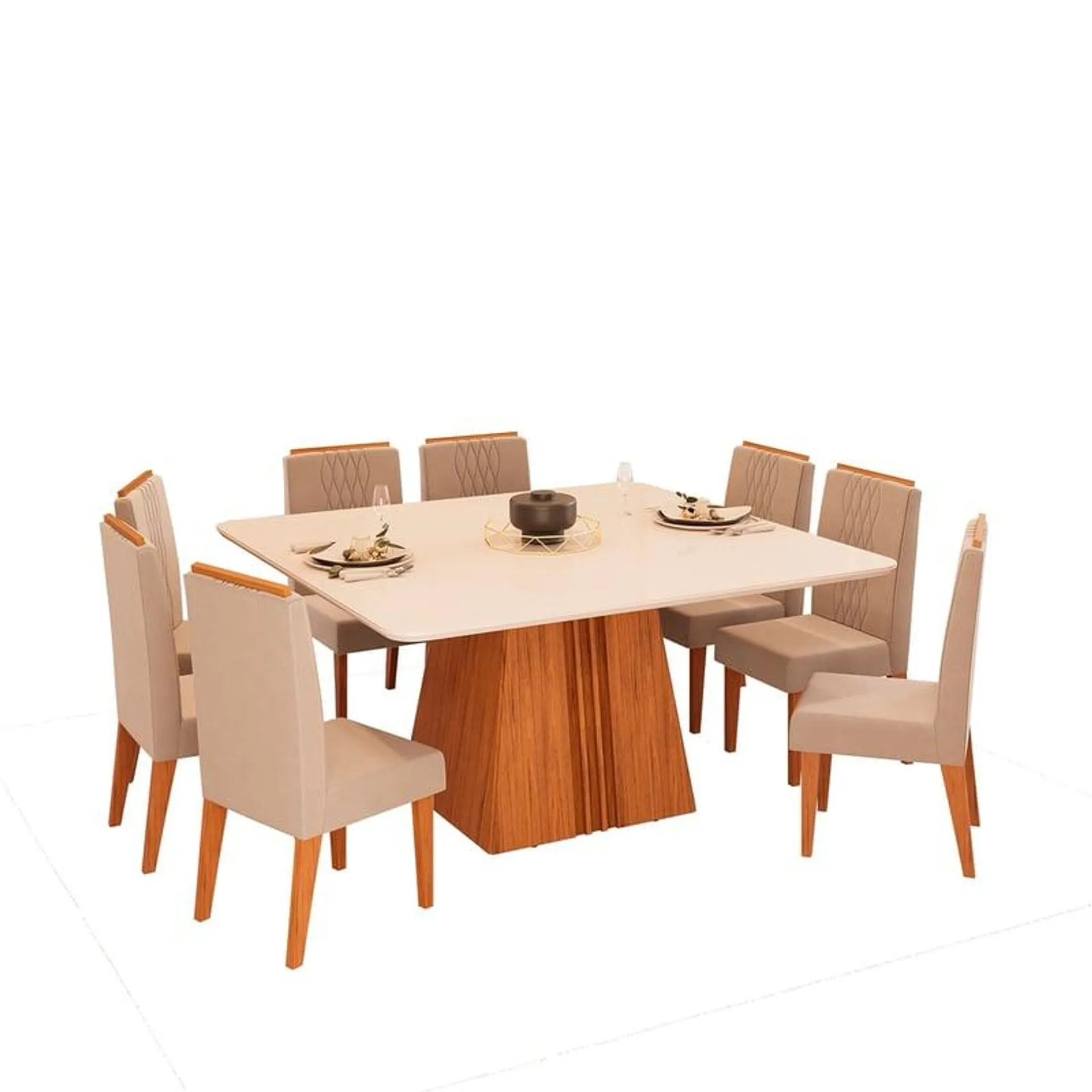 Juego De Comedor Italia Lia 8 Puestos Vekkahome