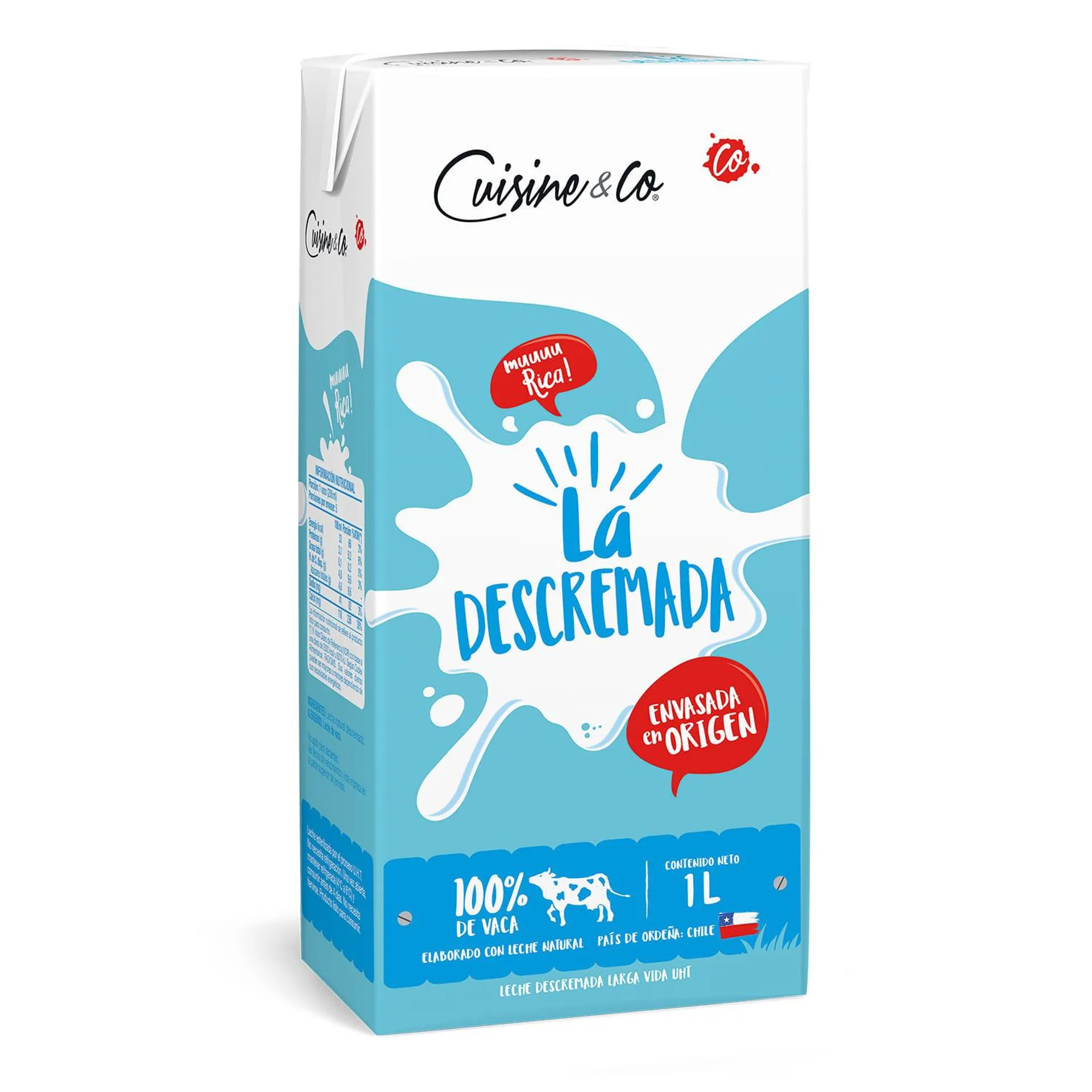 Leche Cuisine & Co Descremada 1 L