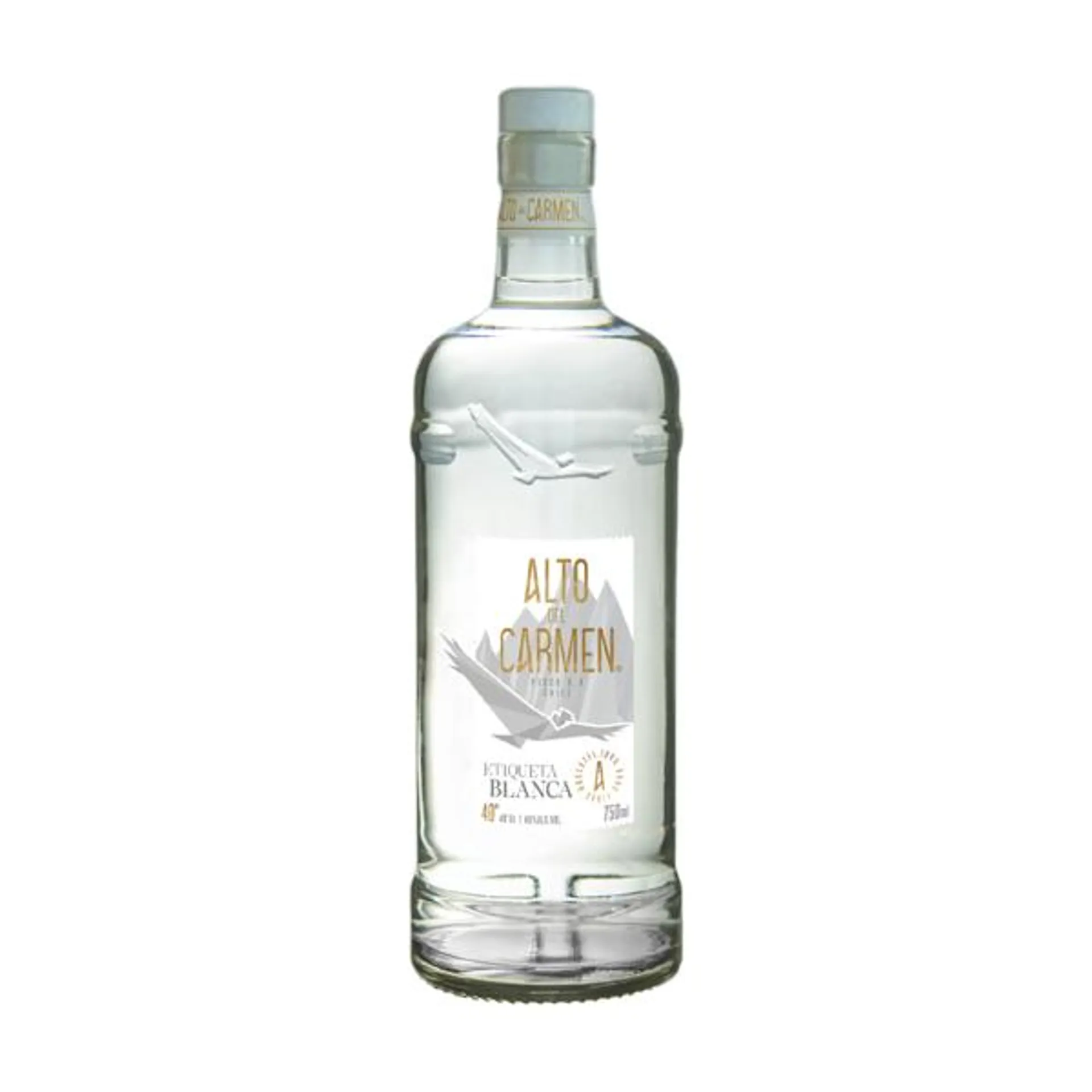 Pisco Alto del Carmen Etiqueta Blanca 40° Botella 750cc