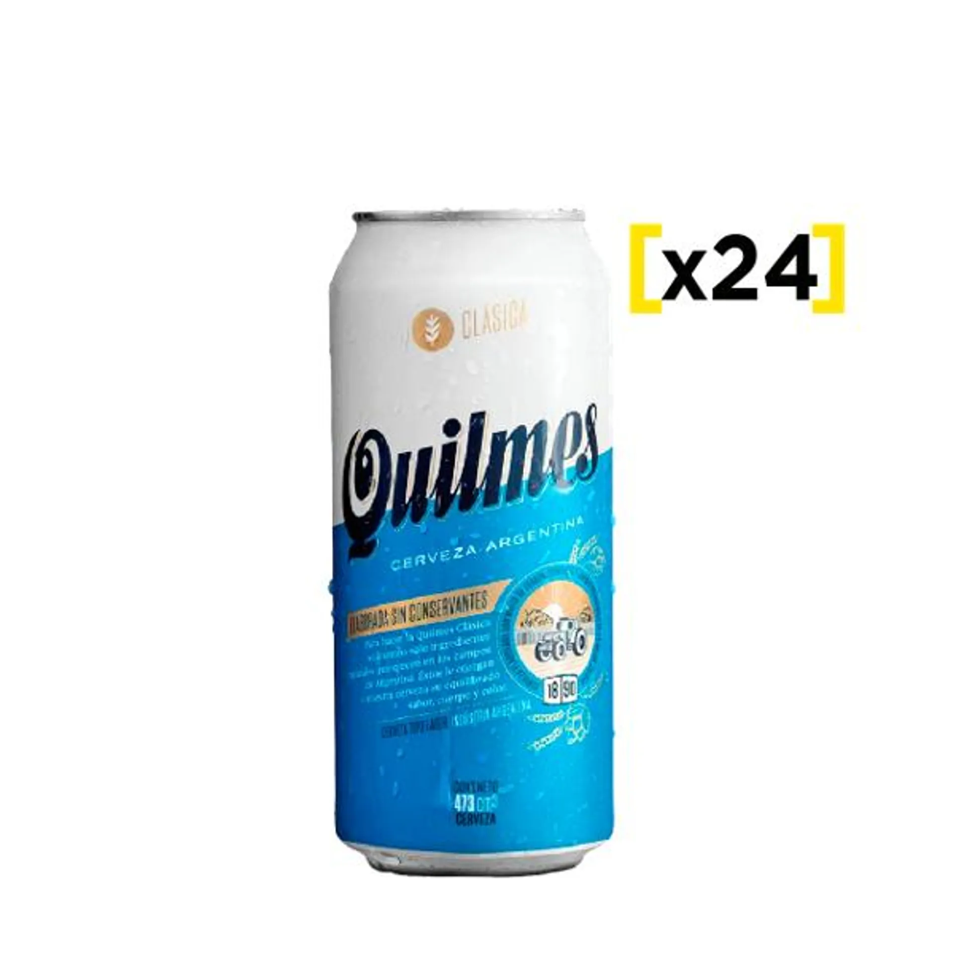 Cerveza Quilmes lata 473 CC x24