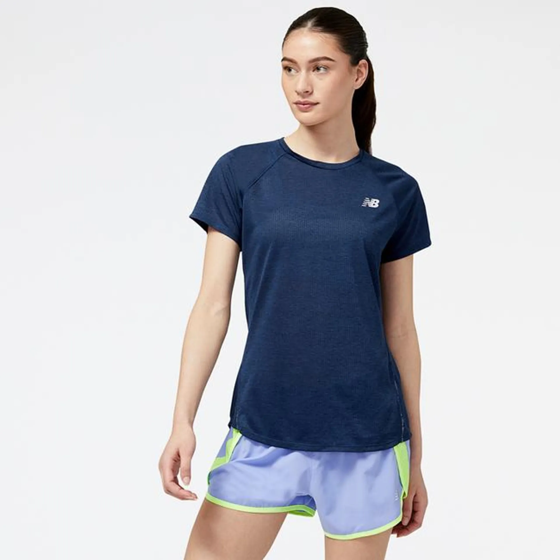 Polera Running Mujer New Balance Impact Run Azul