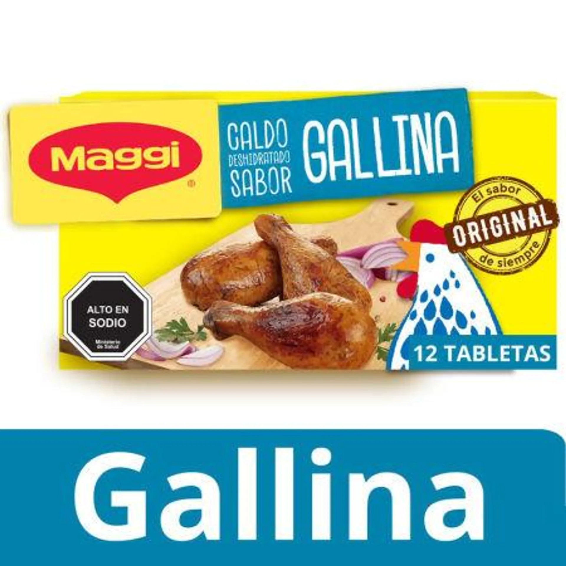 Maggi - Caldo Sabor Gallina 12 Tabletas, 132 g