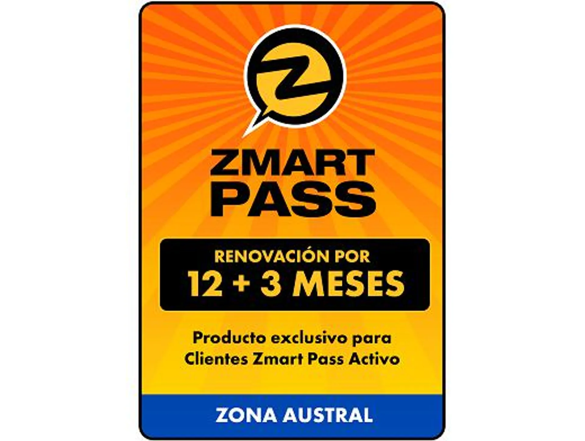 ZMART PASS: Renovación Zona Austral 12+3 meses