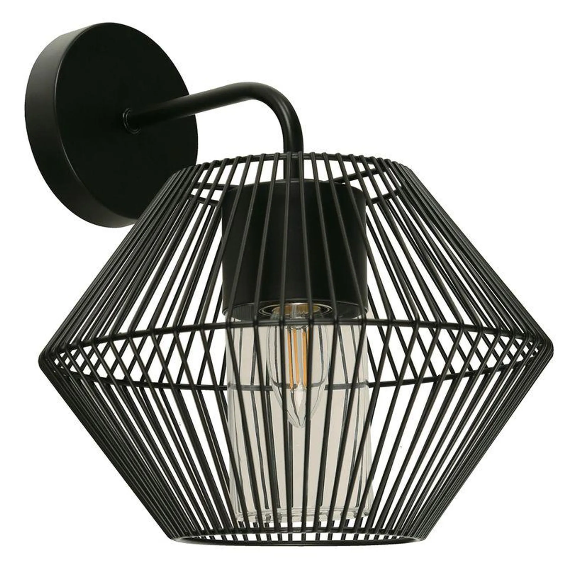 Lámpara Exterior de Pared Negro 1 Luz E27 10w