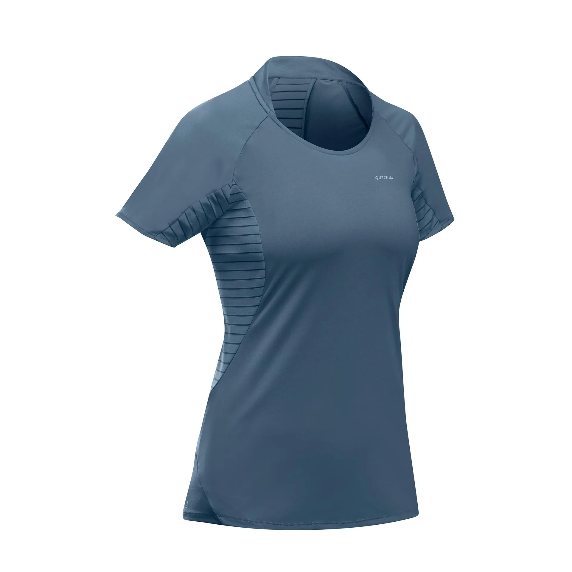 POLERA SENDERISMO MUJER MH500 AZUL