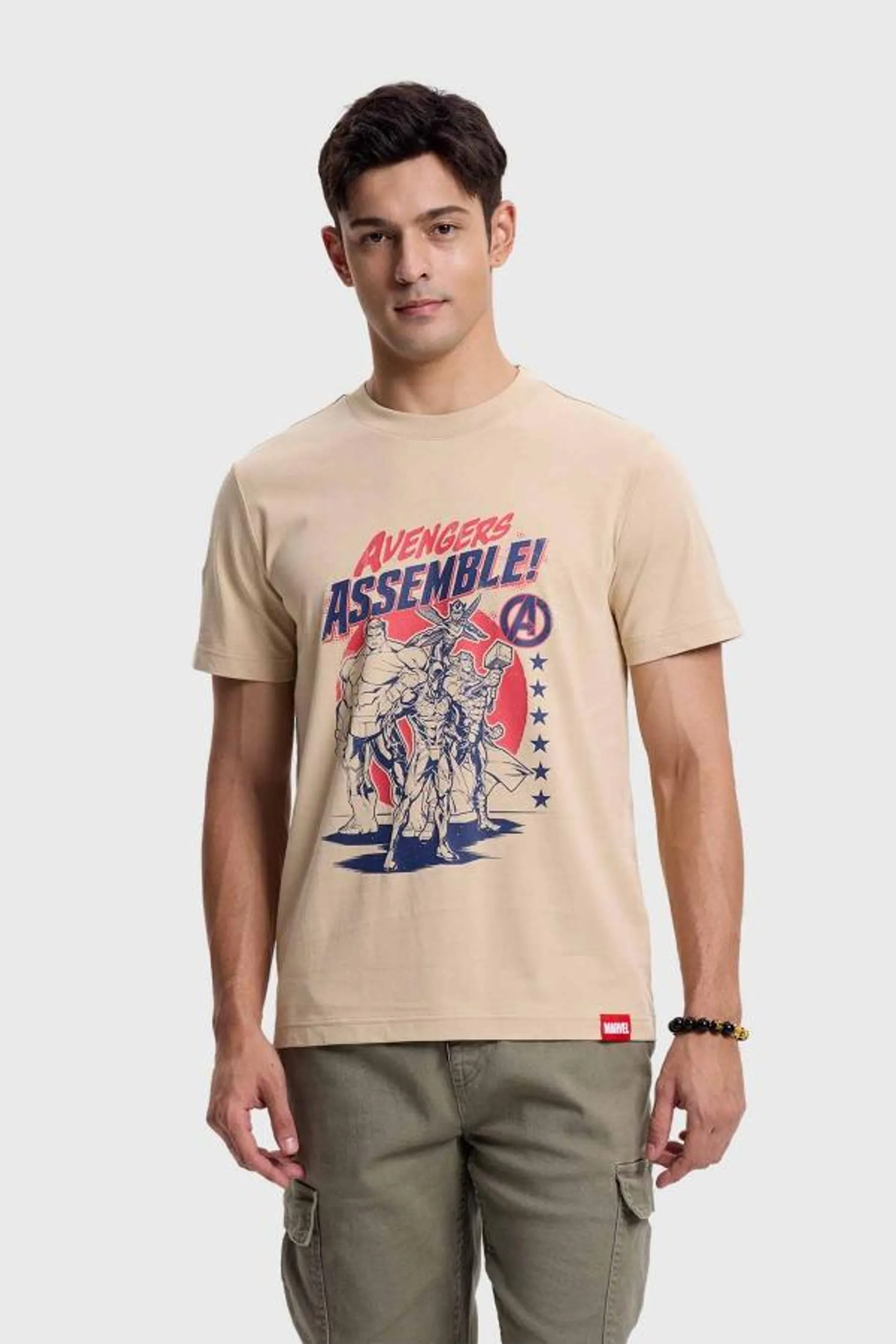 Polera hombre avengers beige